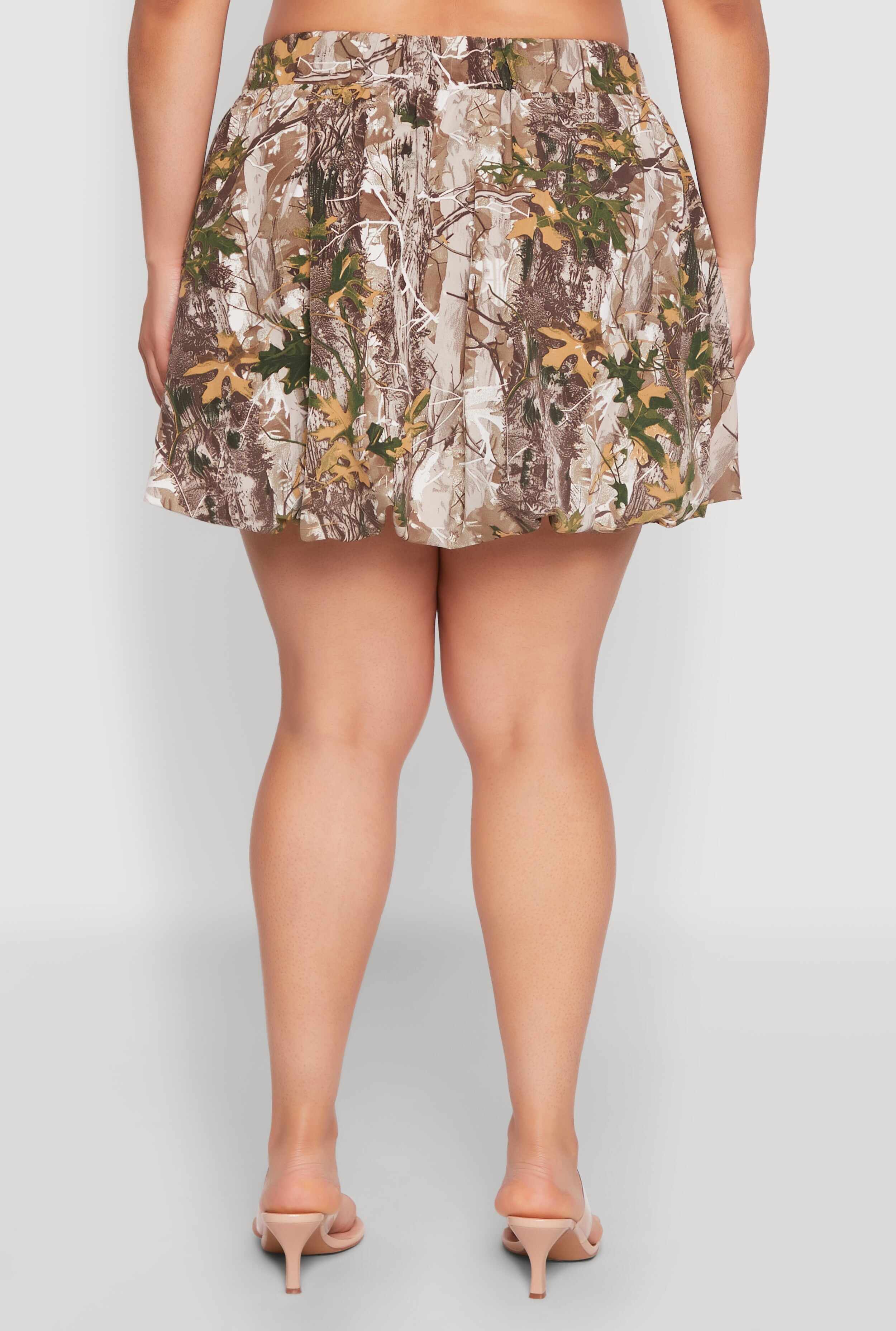 Plus Size Hunter Camo Bubble Skirt