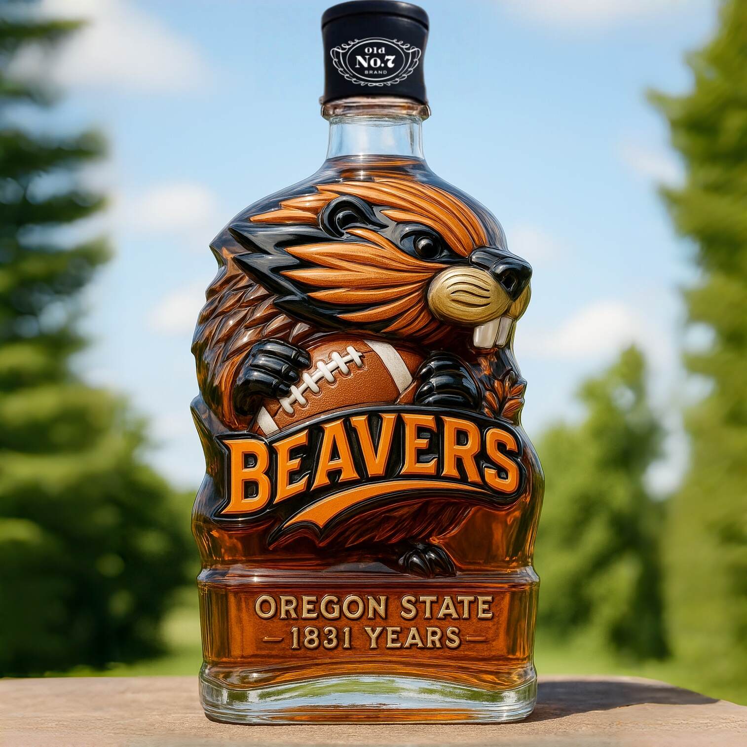 Beavers 132nd Anniversary Whiskey Bottle
