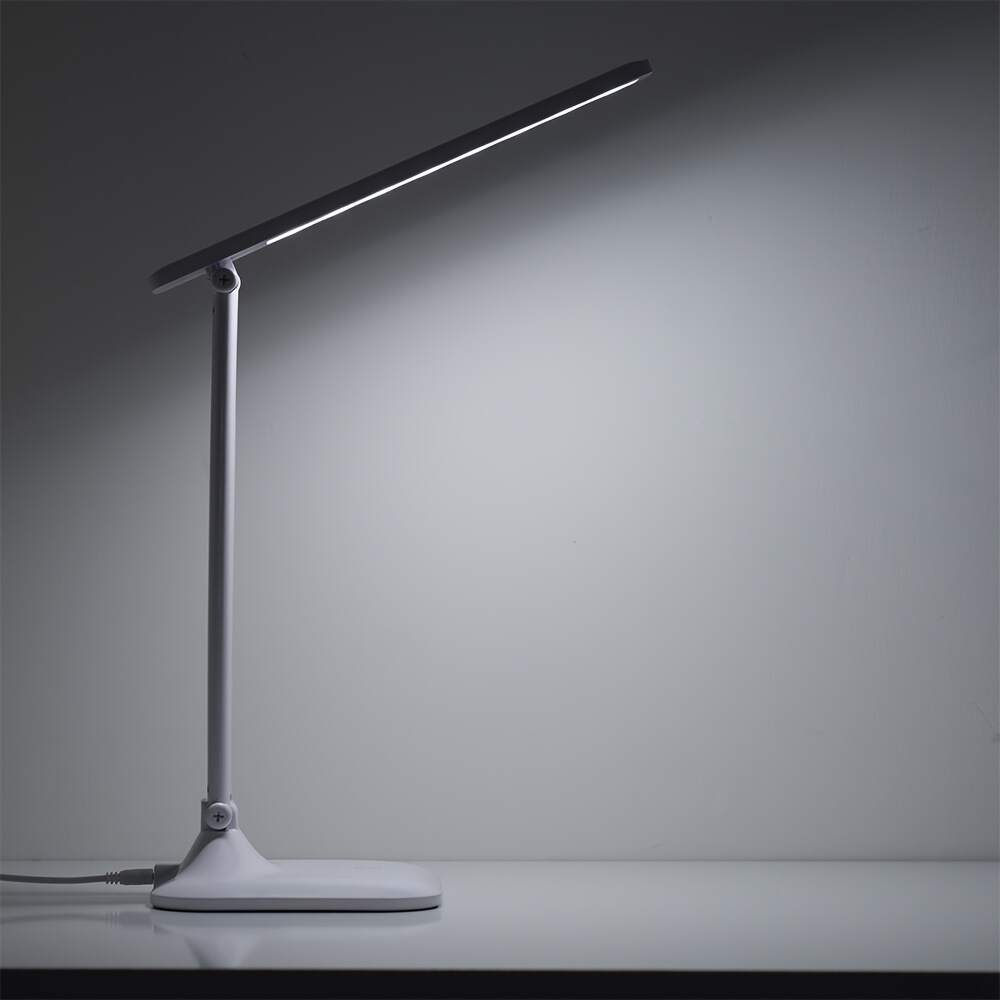 Modern LED Desk Lamp with Touch Control, USB Powered, Adjustable Brightness, Eye-Caring Anti-Blue Light, Polished Finish for Reading & Study, Ergonomic Design for Comfortable Use, Study Desk Lamp | Modern Desk Lamp | Plastic Construction