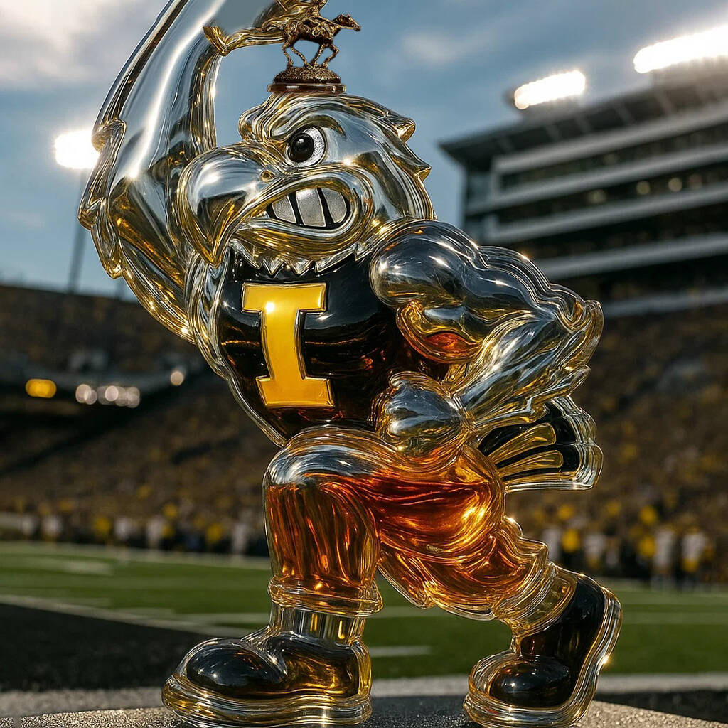 University of Iowa Hawkeyes Whisky Bottle