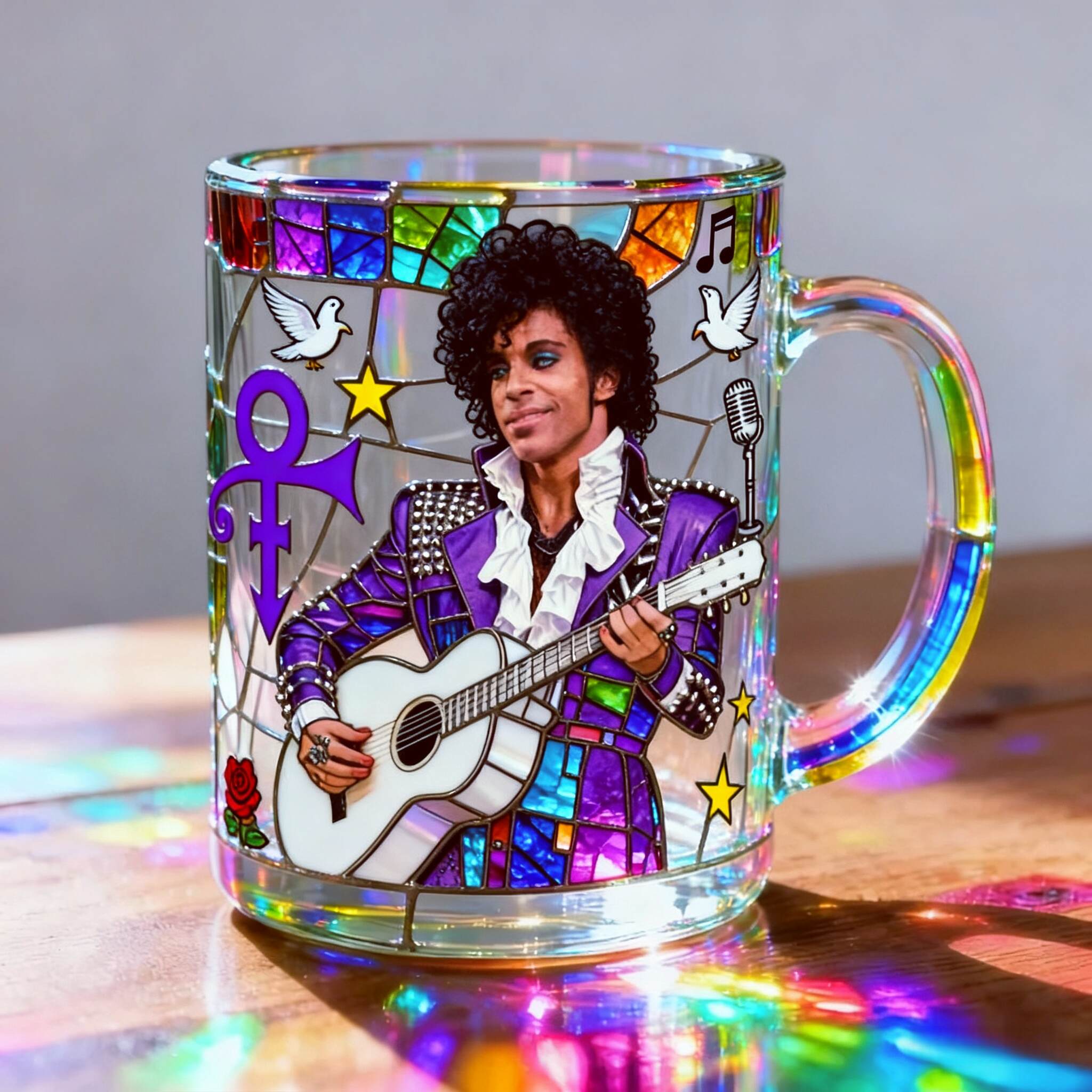 🔥Black Friday Big Sale – 45% OFF⚡ Purple Rain Stained Glass Mug