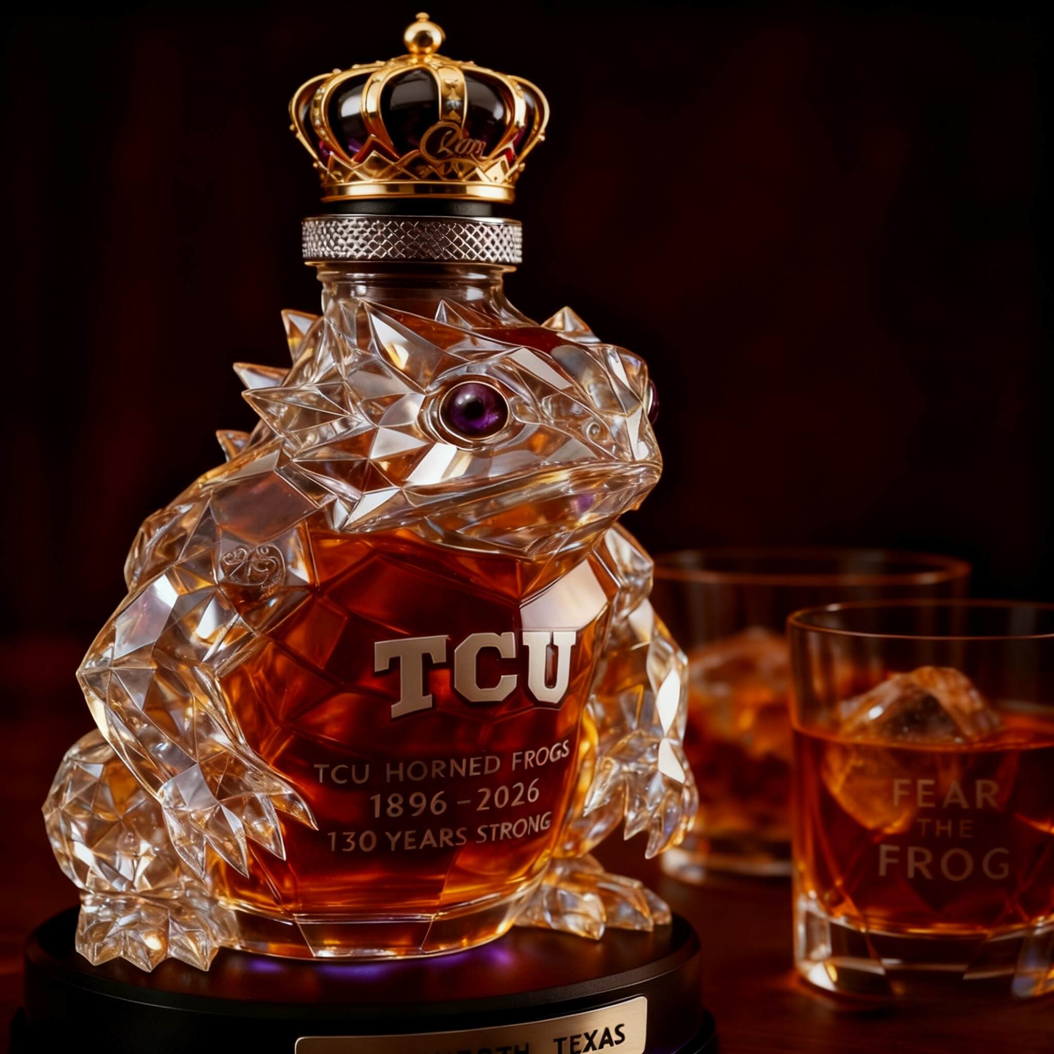 TCU 130th Anniversary Whiskey Bottle