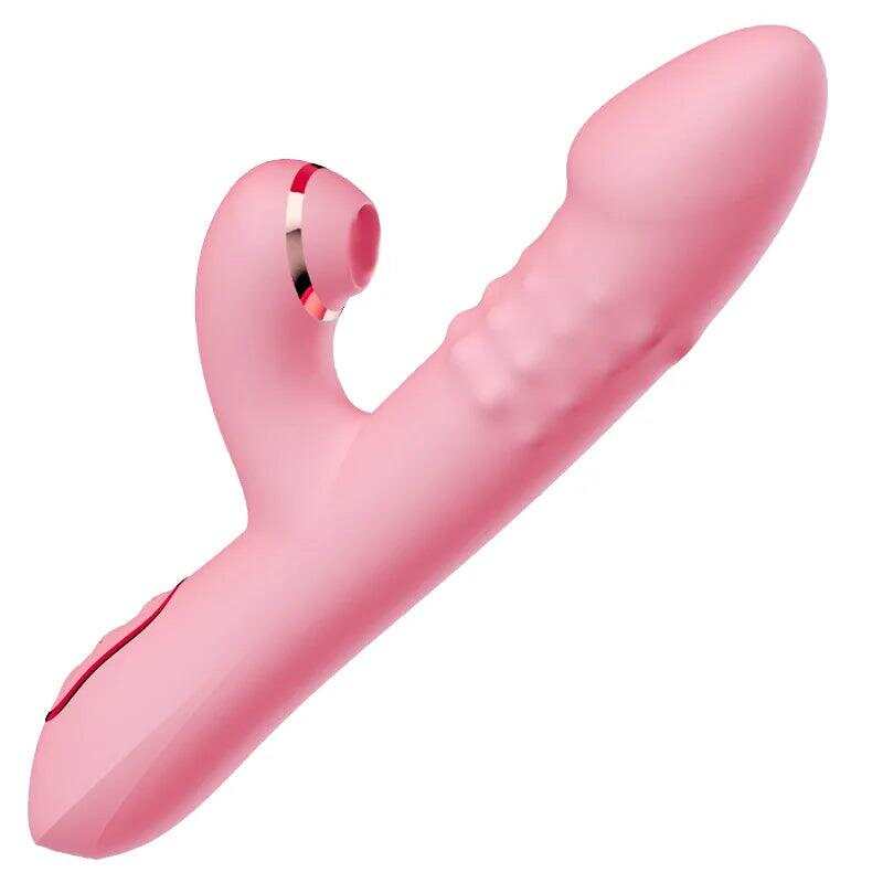 Multifunctional Suction & Licking Dildo – Thrusting Vibration Anal & Vaginal Stimulator