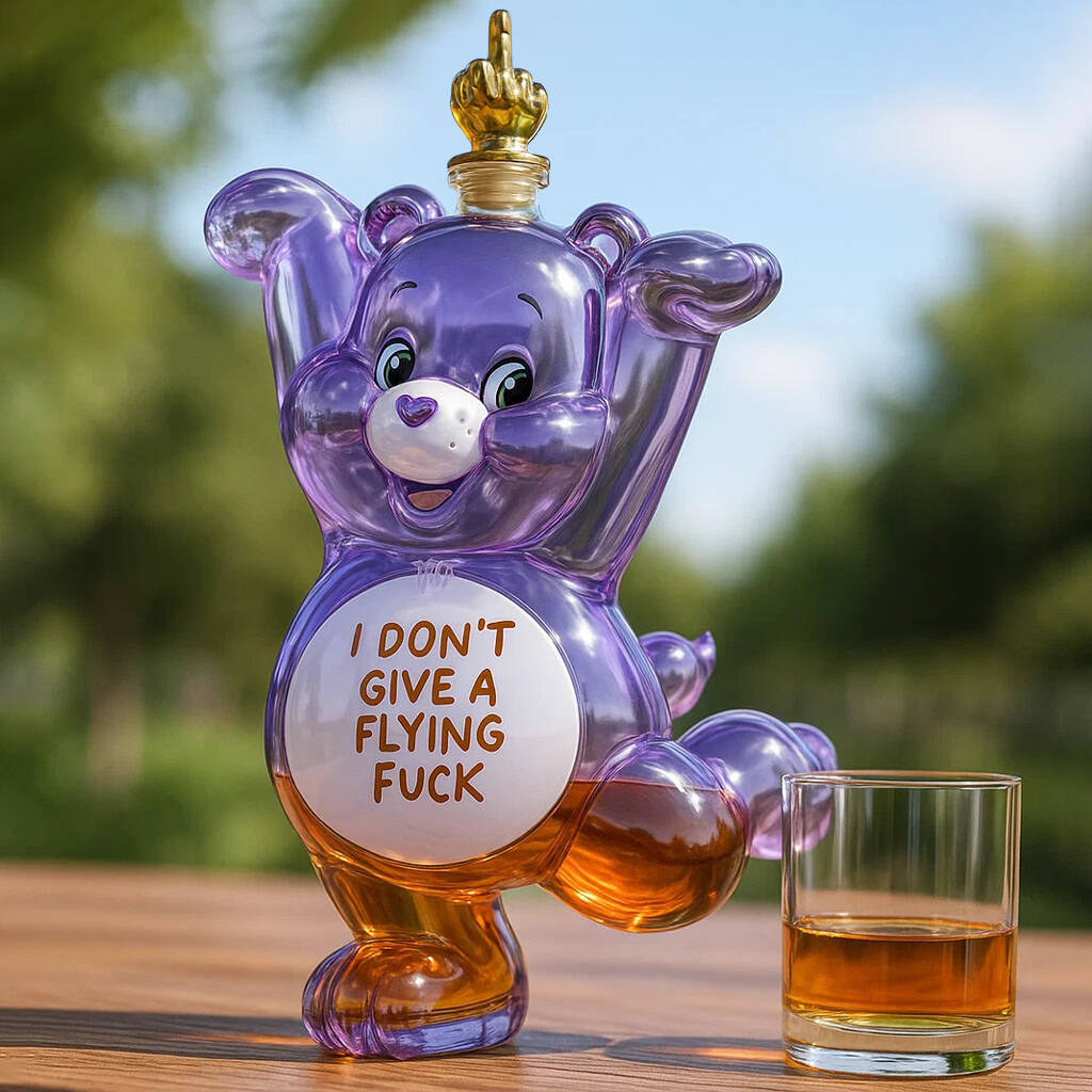 Swear Care Bear Whiskey Bottle