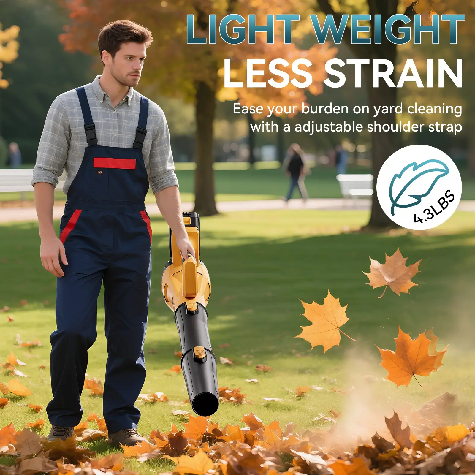 Cordless Leaf Blower - 580CFM, 160MPH, Lightweight