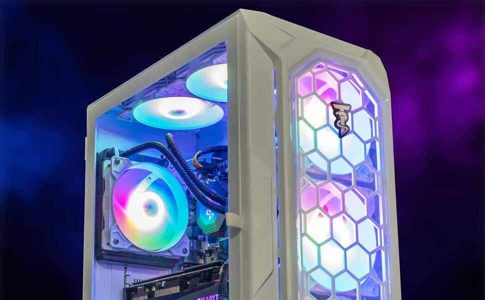 3.0 Liquid-Cooled PC - AMD Ryzen 5 5600X (12-Core 4.6Ghz), RTX 3070 8GB, 32GB DDR4 3200 RAM, 1TB NVMe SSD, VR-Ready, Streaming, WiFi, RGB, Win 11, Warranty, Gaming Desktop Computer