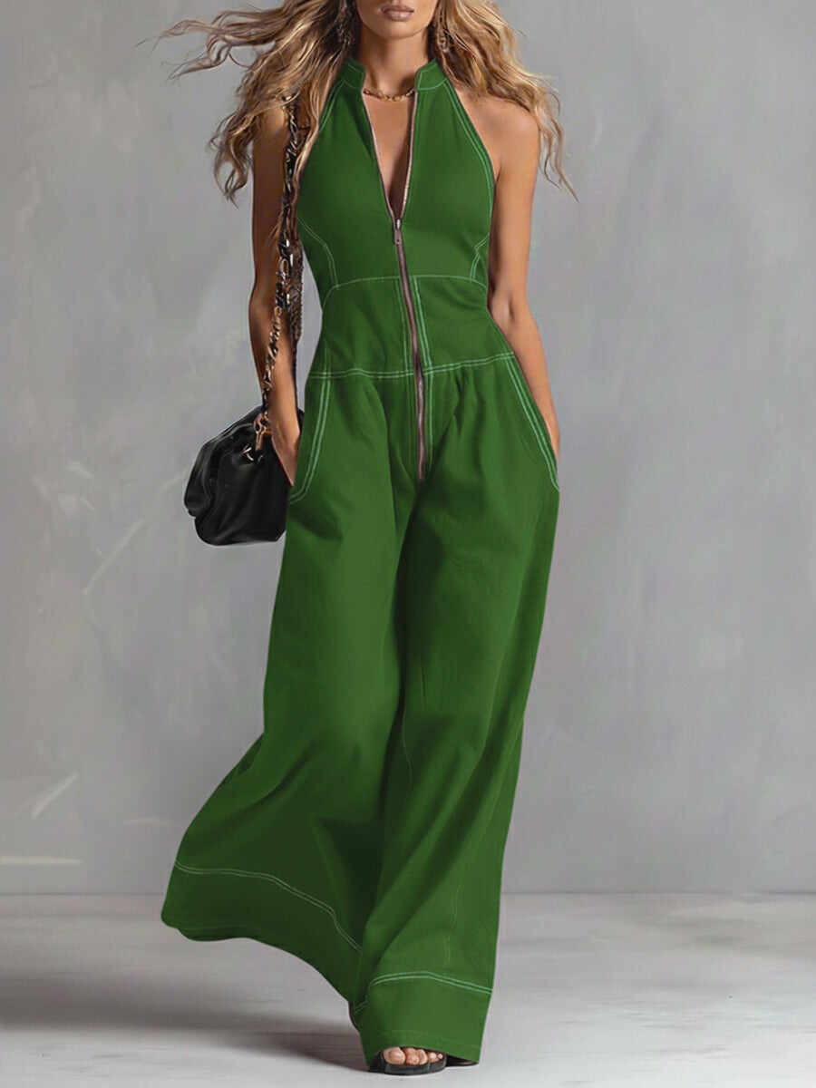 🔥Summer Arrivals🌟🔥 Casual Zippered Cotton Jumpsuit — The Ultimate Everyday Must-Have
