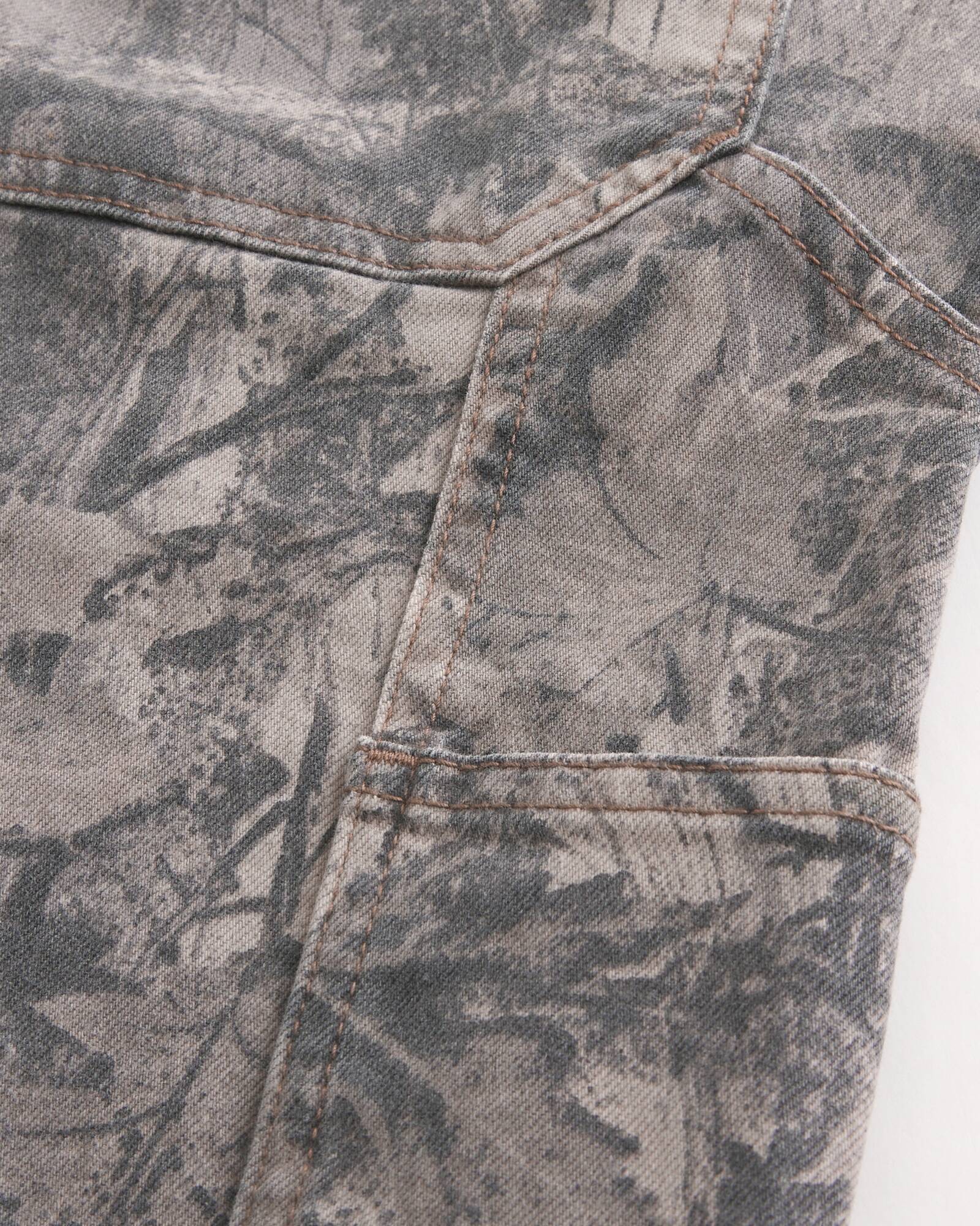 Washed Black Baggy Denim Shorts