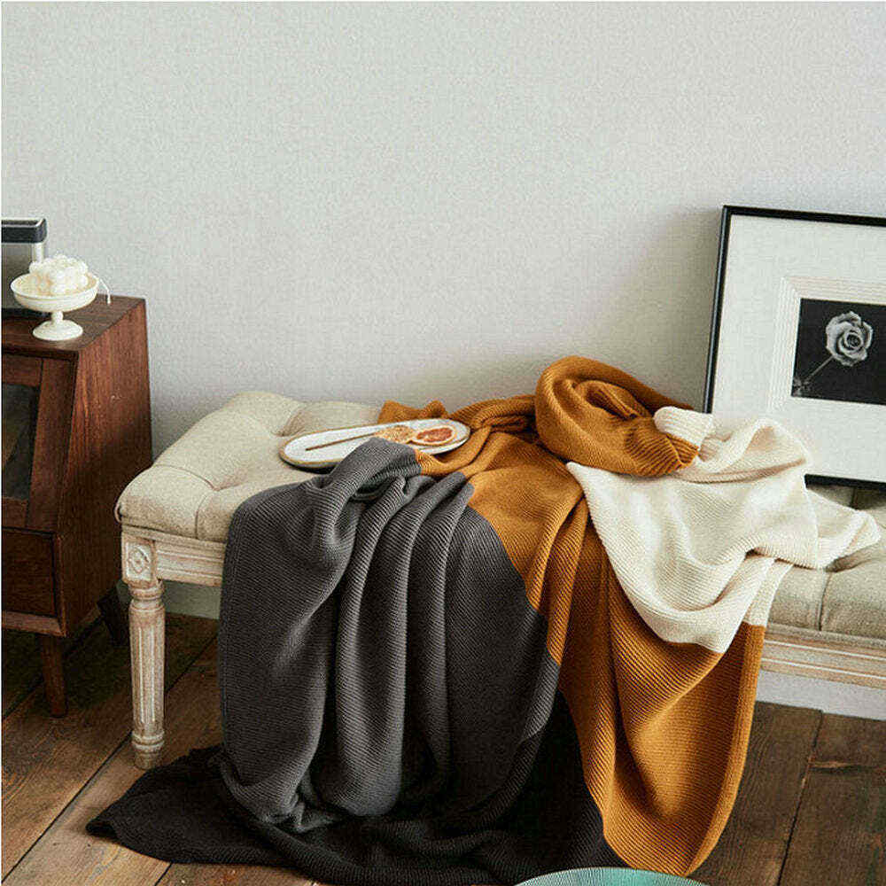 Warm Knitted Throw Blanket