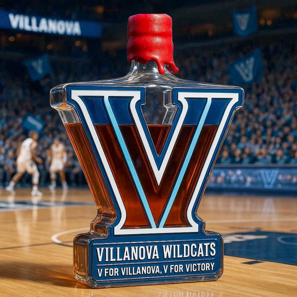 Villanova Wildcats Limited Edition Whiskey Bottle
