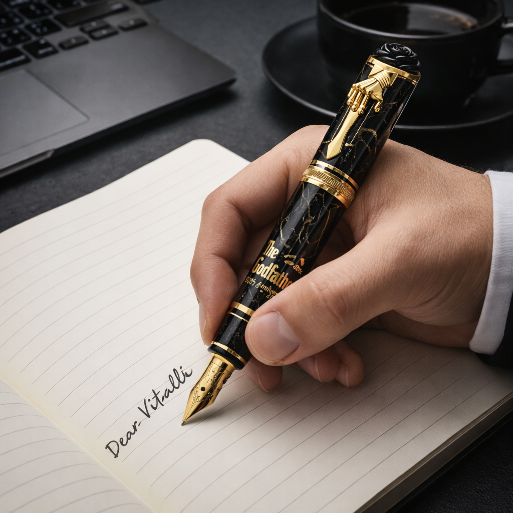 The Godfather 50th Anniversary Black Gold Commemorative Fountain Pen