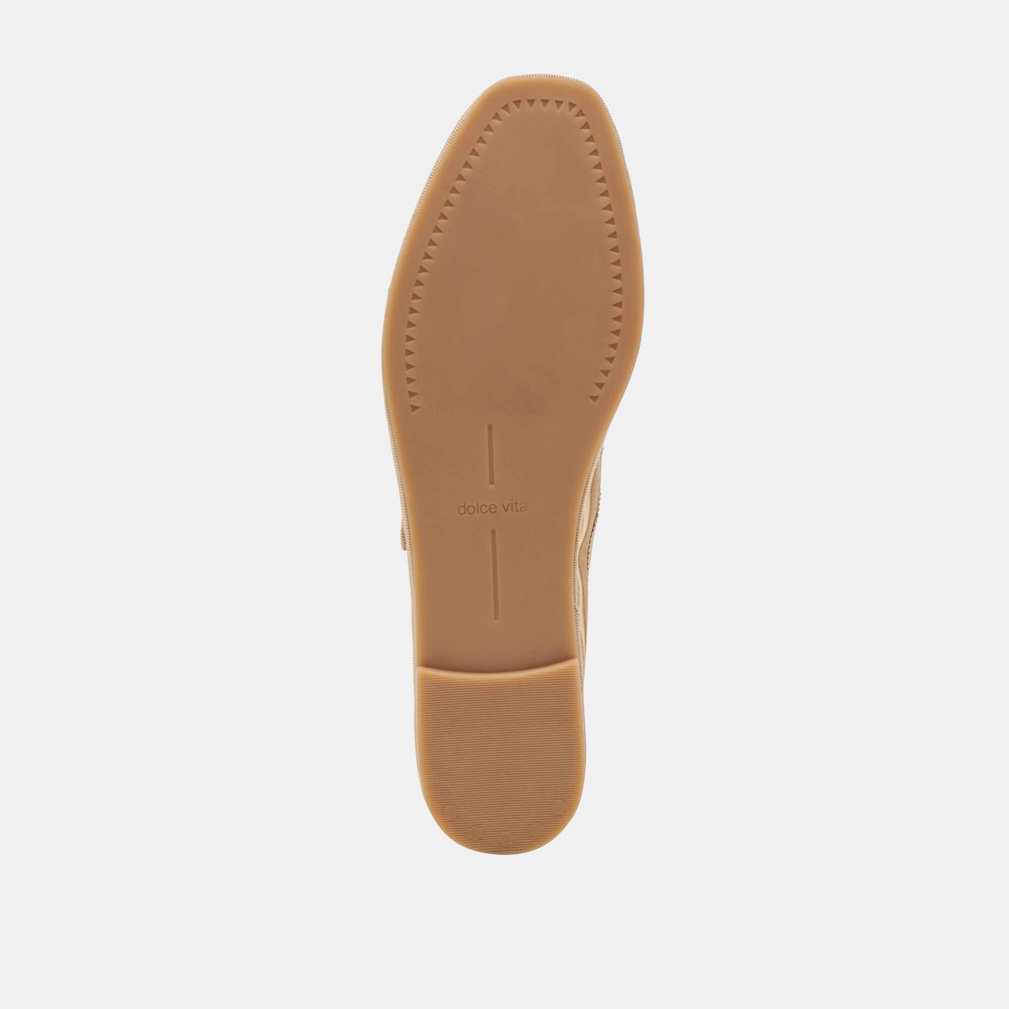 TAMEKA BALLET FLATS TAN STRIPE MESH