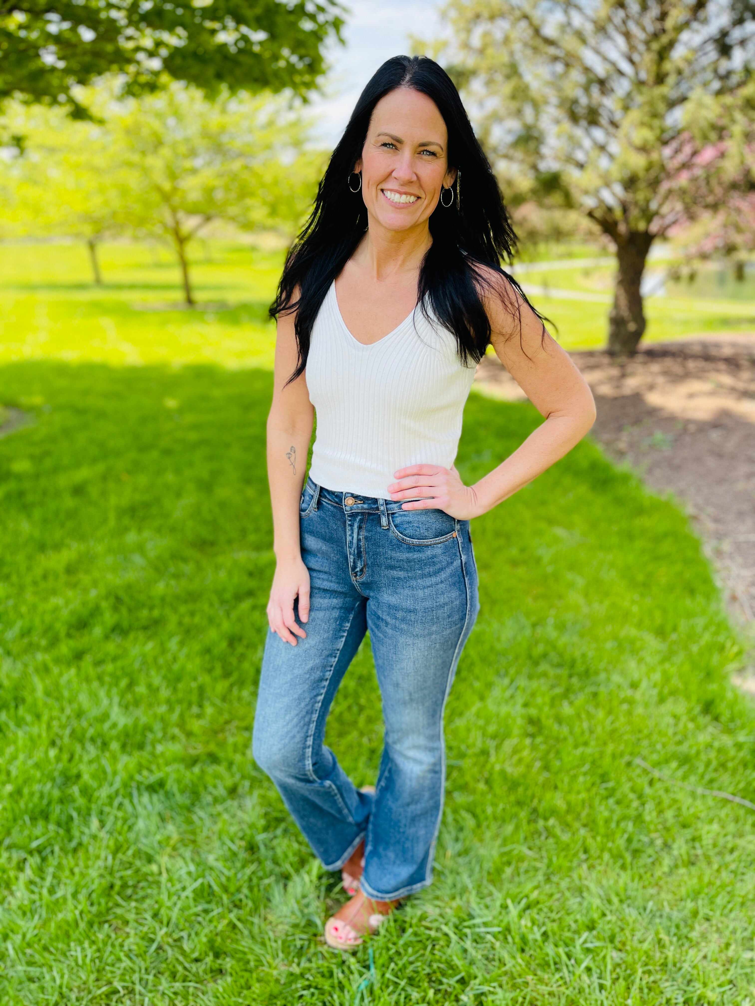 REG/CURVY Can't Compete Midrise Bootcut Jeans