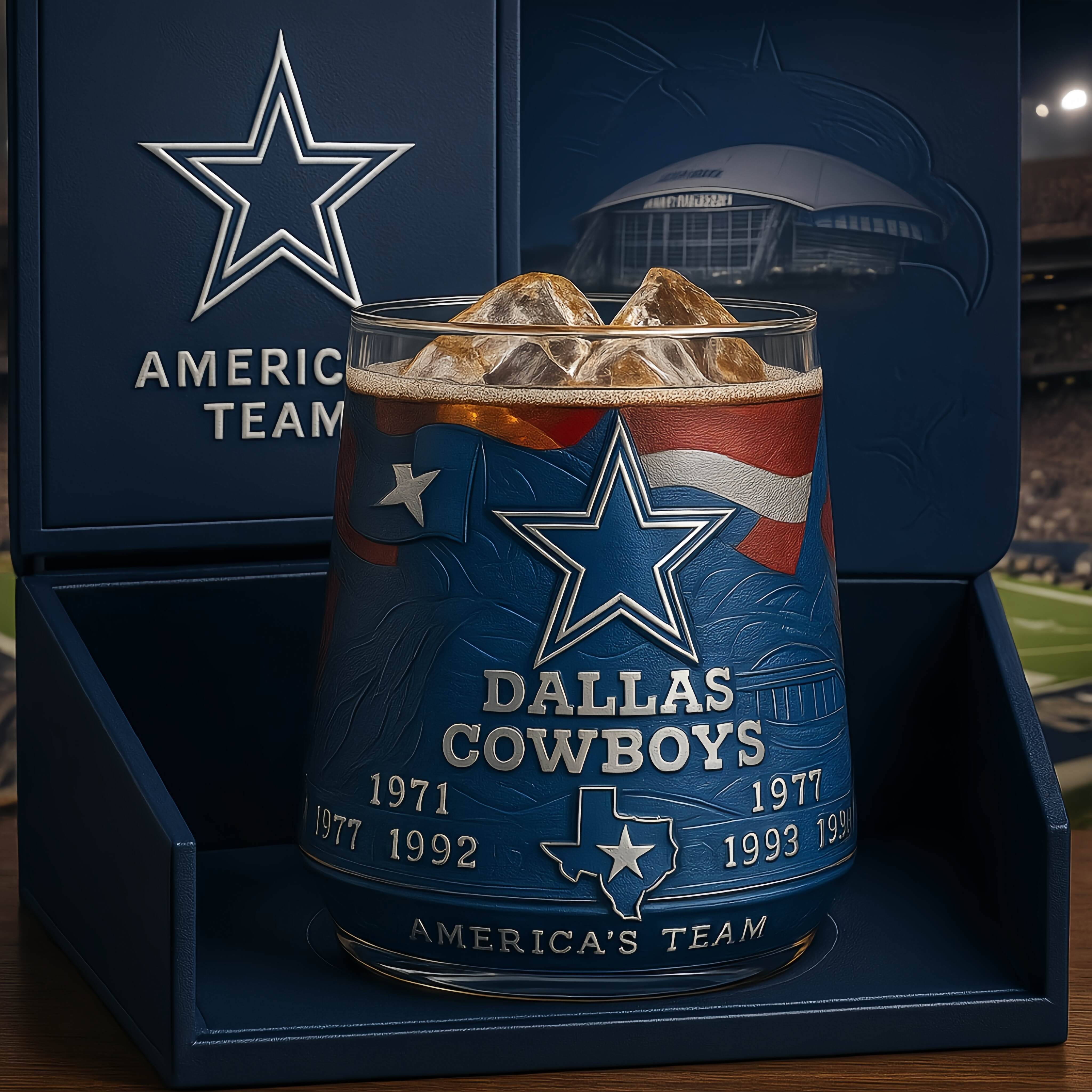 Dallas Cowboys – America’s Team Whiskey Glass