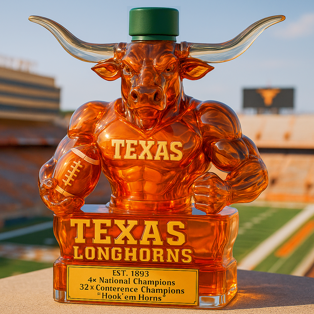 Texas Longhorns Glory Whiskey Bottle