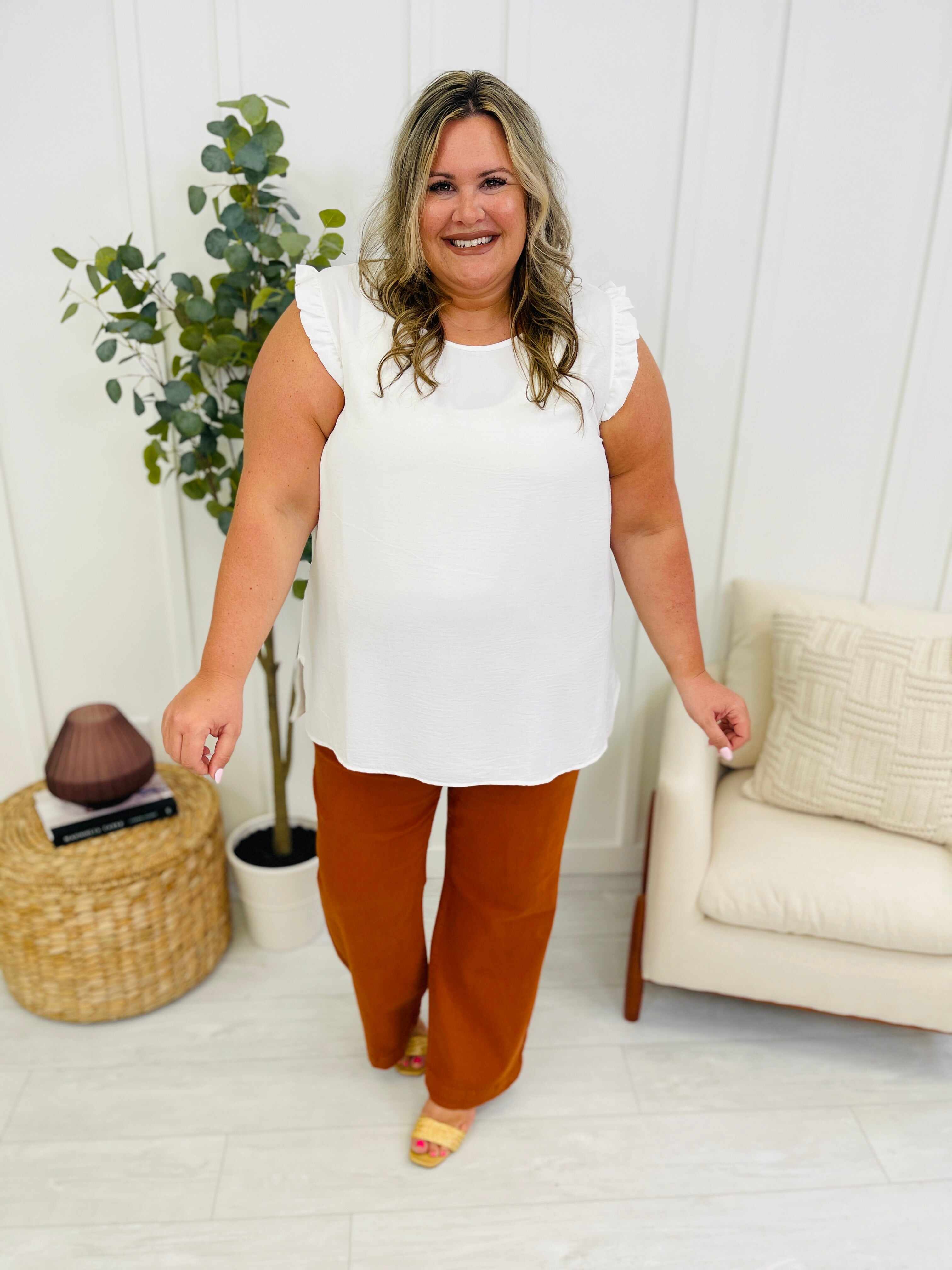 REG/CURVY Orange You Sweet Garment Dyed Wide Leg