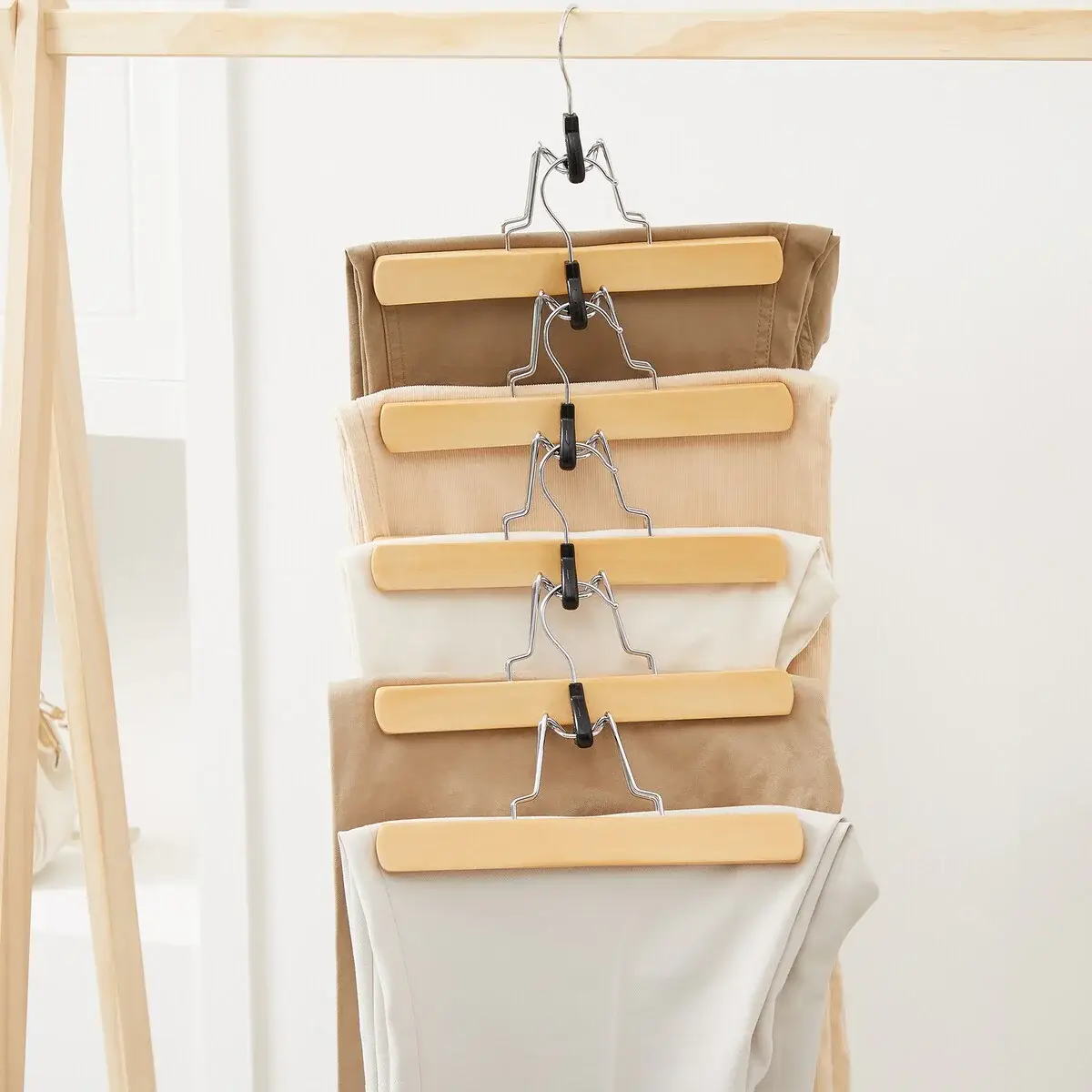 Wooden Pants Hangers 12 Pack - 12 Packs