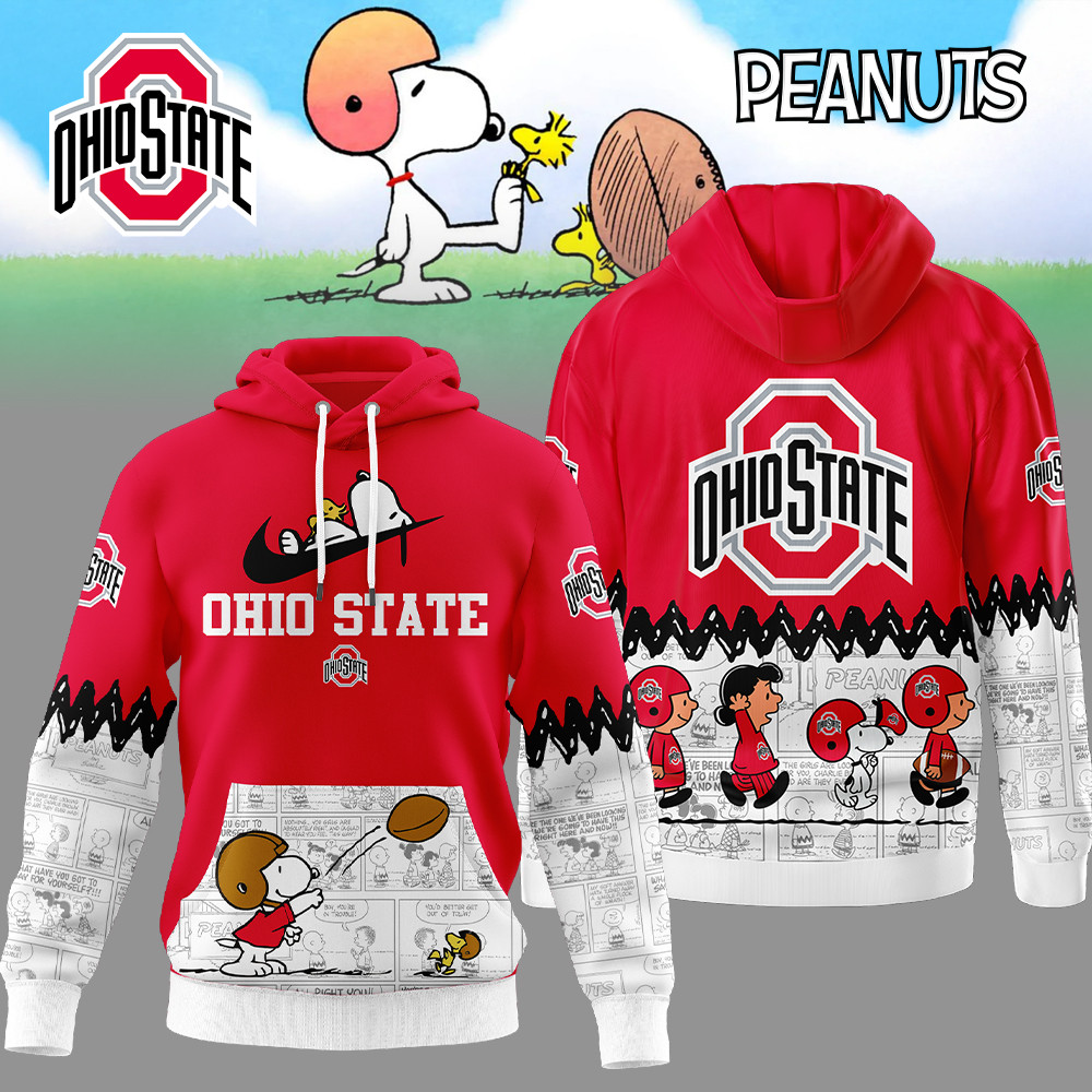 Ohio State Buckeyes | Premium NCAA Snoopy Peanuts Comic Hoodie MM