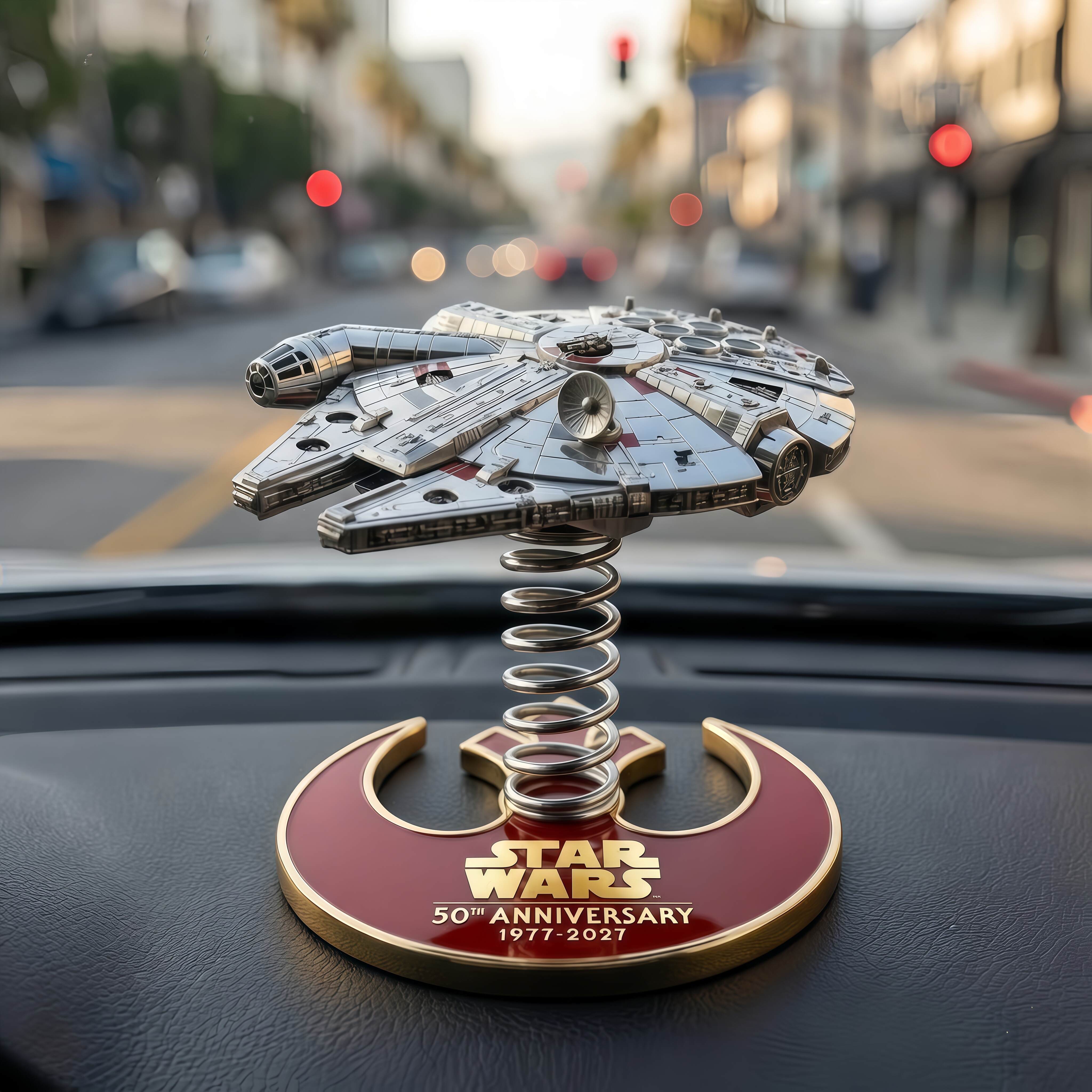 🚀 Star Wars 50th Anniversary Millennium Falcon Car Dashboard Bobblehead