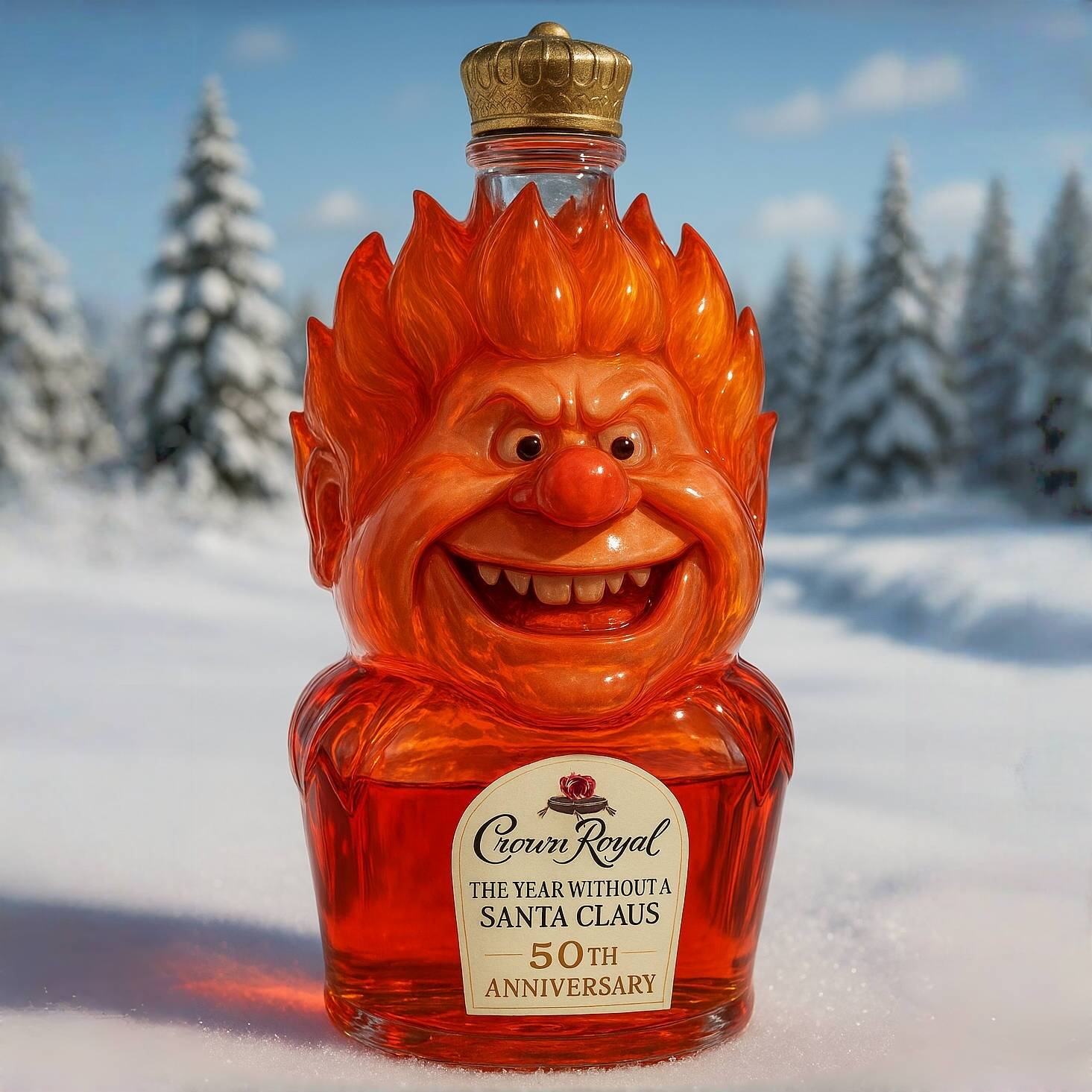 The Year Without a Santa Claus 50th Whiskey Bottle