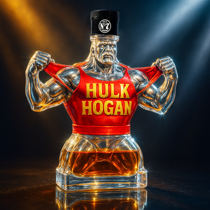 💥HULK HOGAN · Final Rip Memorial Whiskey Bottle