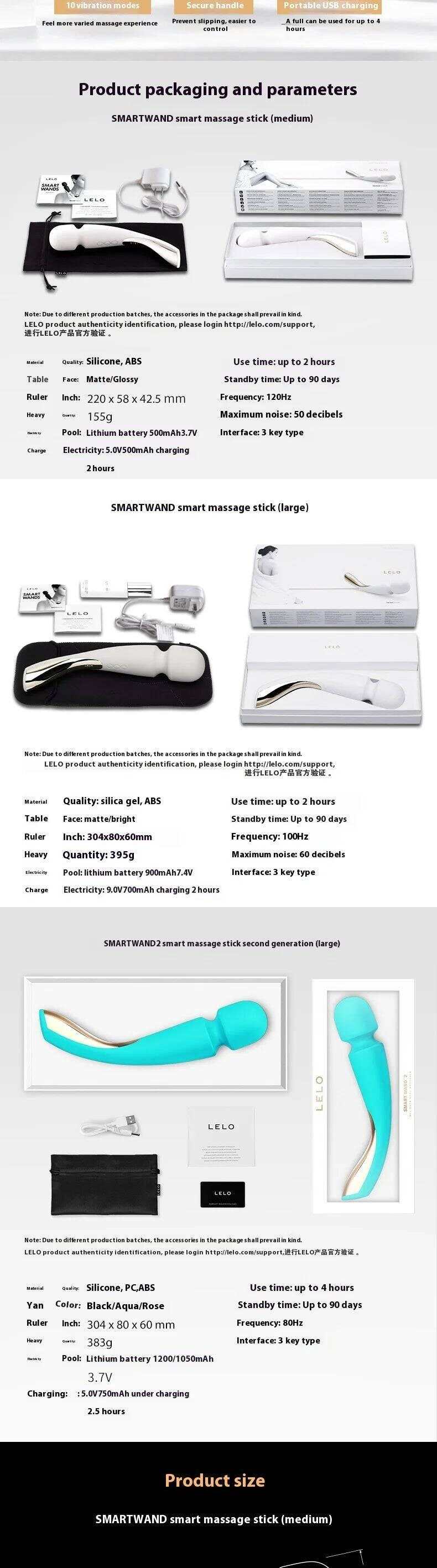 LELO Smart Wand 2 Large Smart Female Vibrator II Large