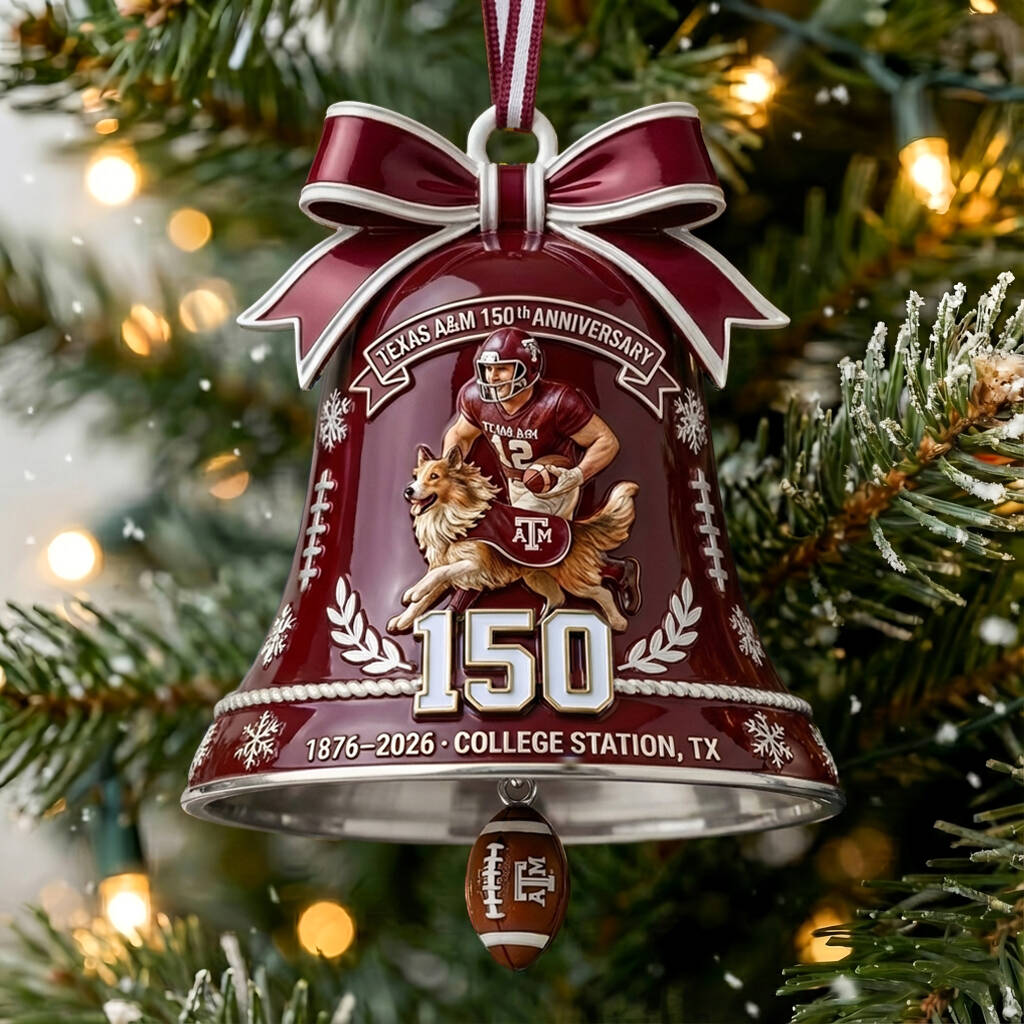 TX A&M 150th Anniversary Bell Ornament