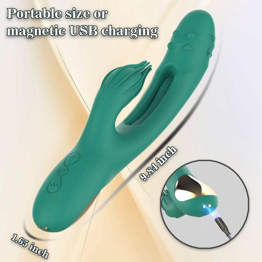 PASSION PULSE ADULT 2 In 1 Green Power Rabbit Vibrator