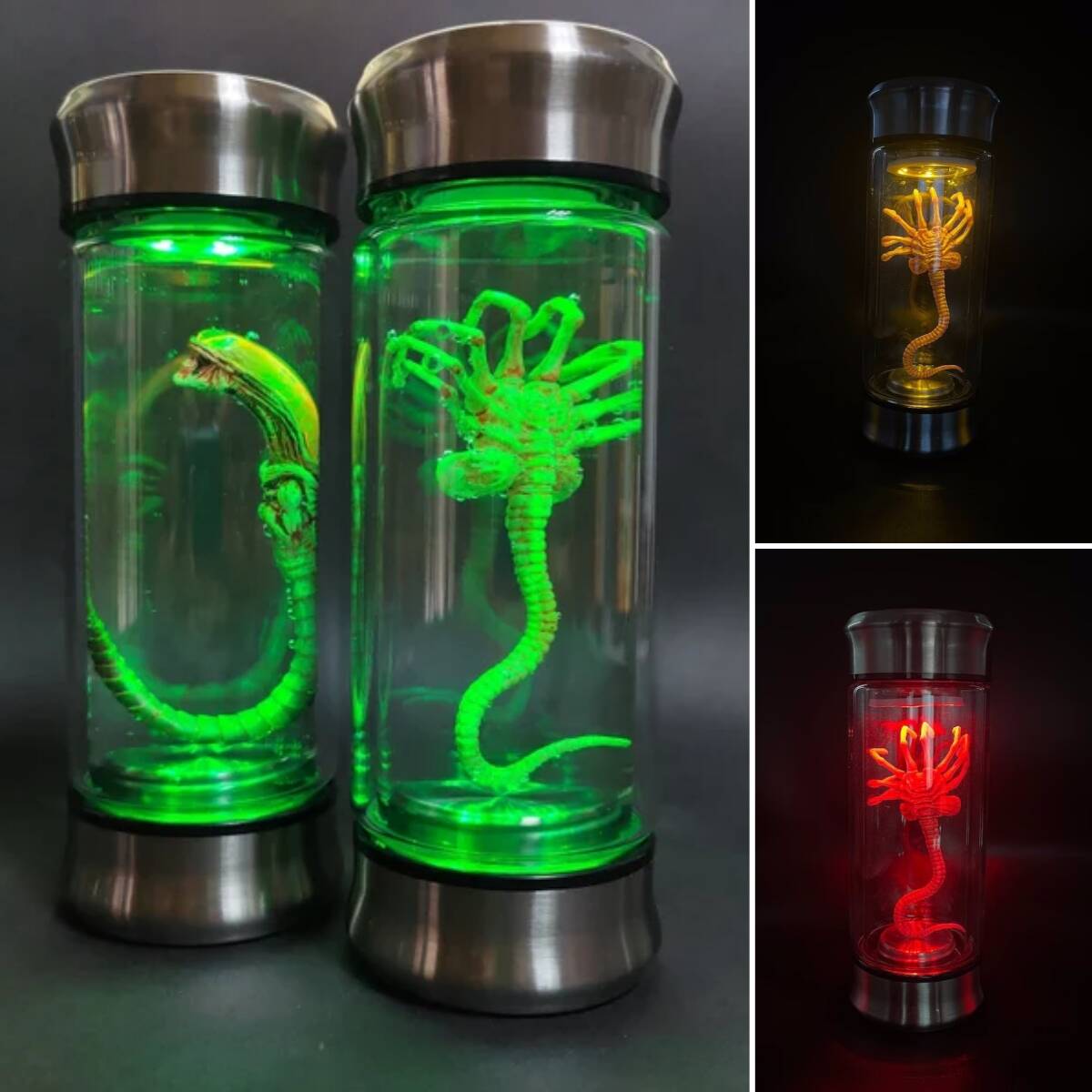 Alien Jar Xenomorph Specimen Facehugger Embryo Glass Jar Movie Prop Replica