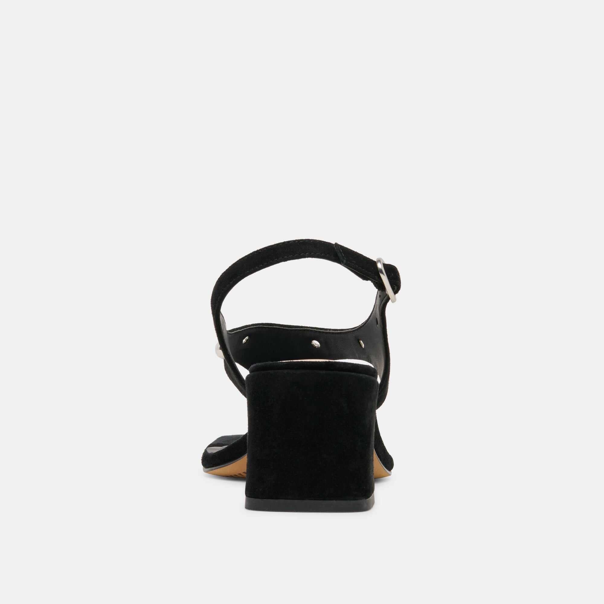 YVES STUD HEELS ONYX SUEDE