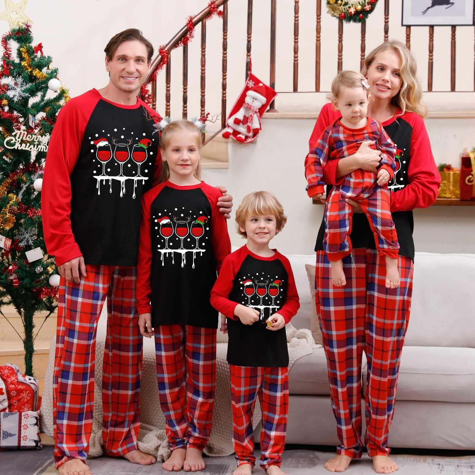 Family Matching Pajamas Set Merry Christmas