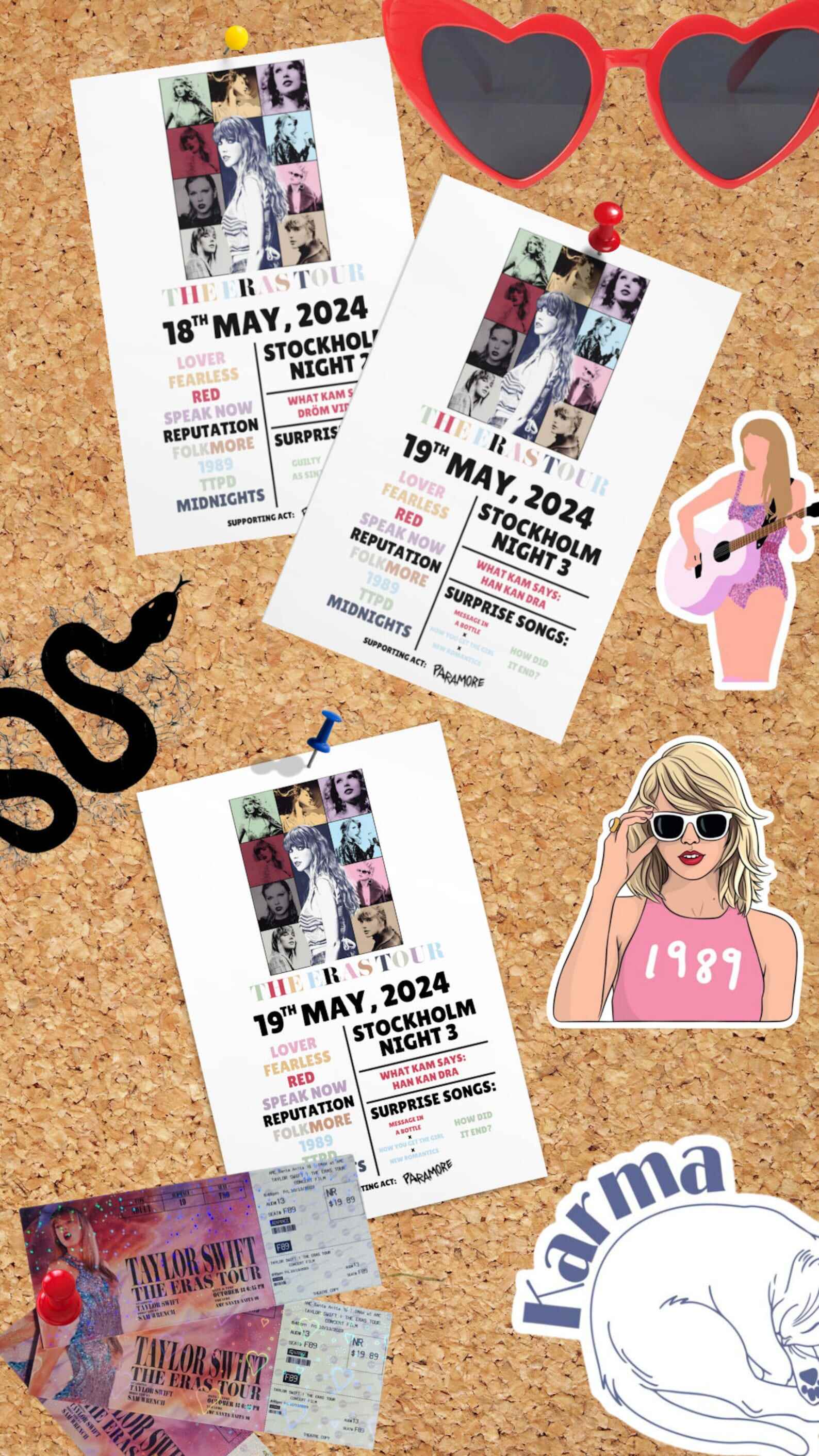 Taylor Eras Tour Postcard Concert Memorabilia-The European Leg!