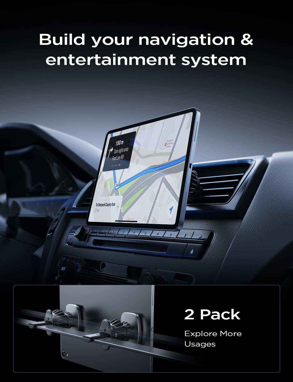 LISEN 2 Pack Magnetic Phone Holder for Your Car Mount 6 Military Magnets Car Phone Holder Mount Vent Cell Phone Holdeer Mount Vent Cell Phone Holder (20X Powerful: Gold)