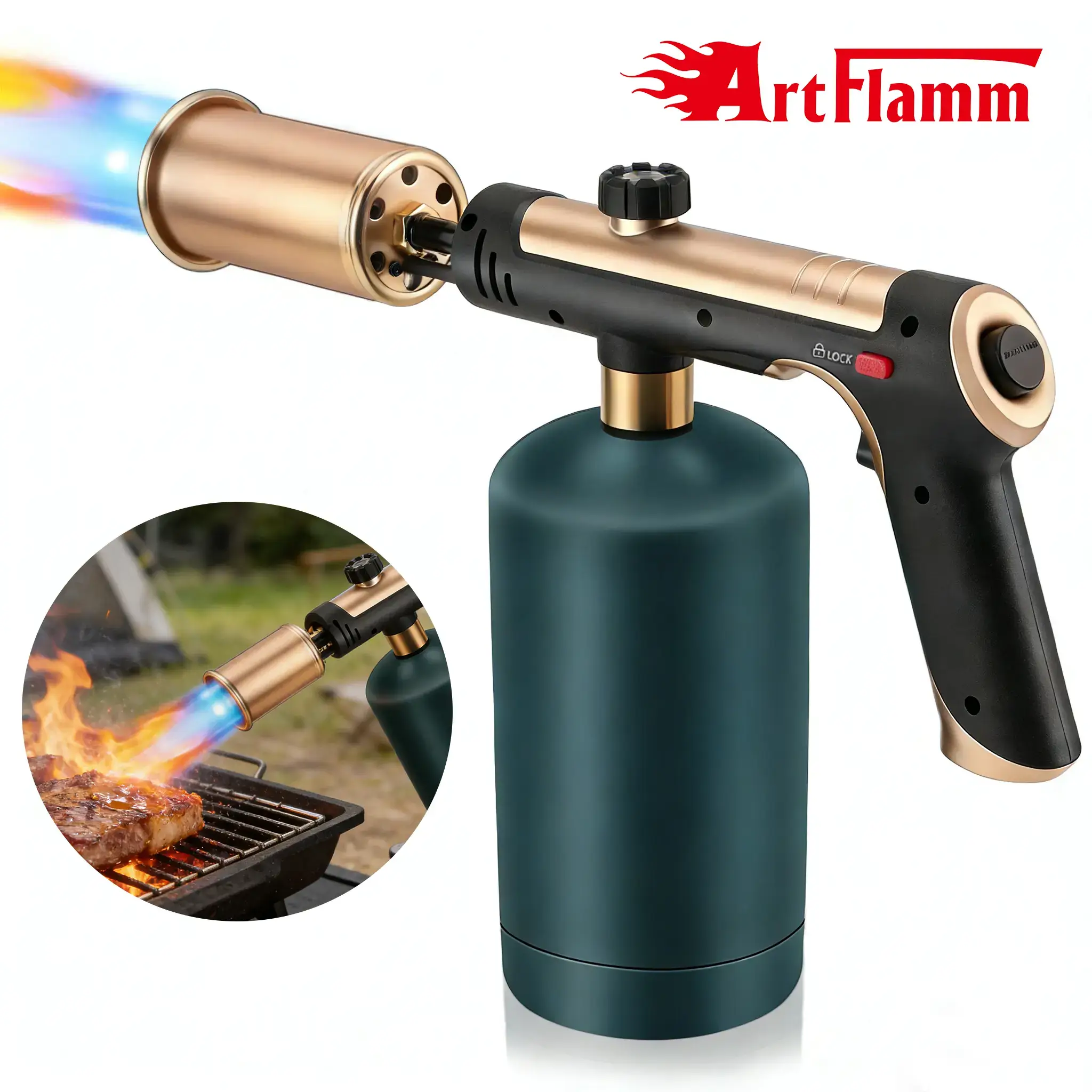 Propane Torch - Adjustable Culinary Cooking Tool