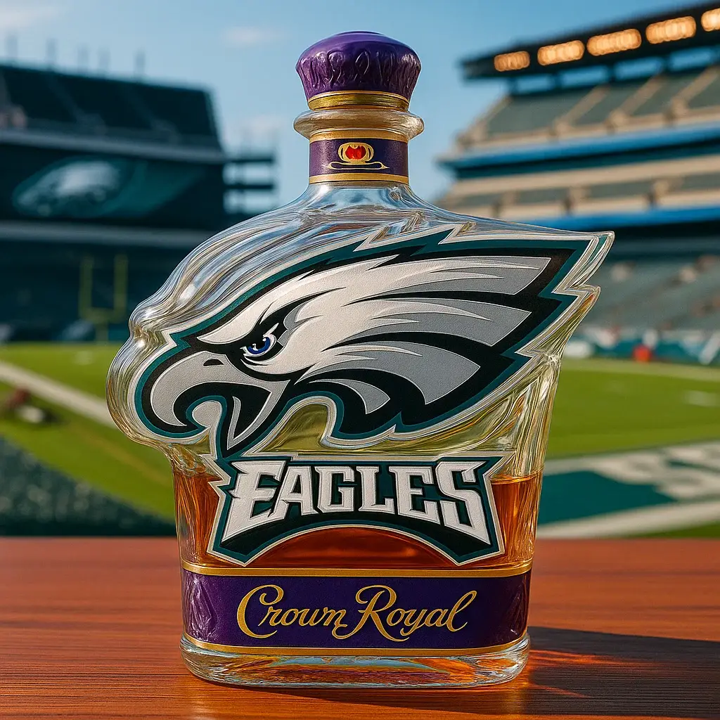Philadelphia Eagles Logo Whisky Bottle