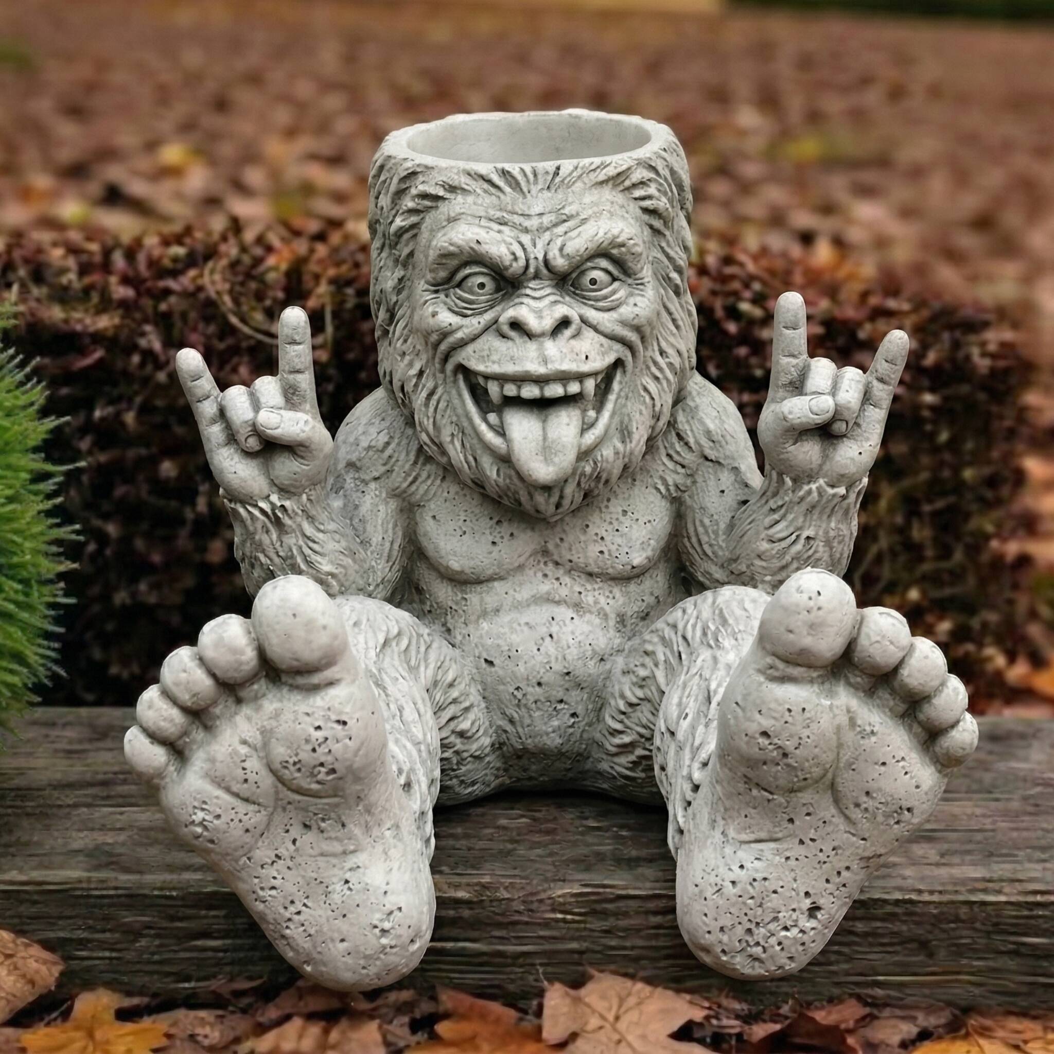Rock On Bigfoot Planter – The Ultimate Yard Statement Piece!🦍