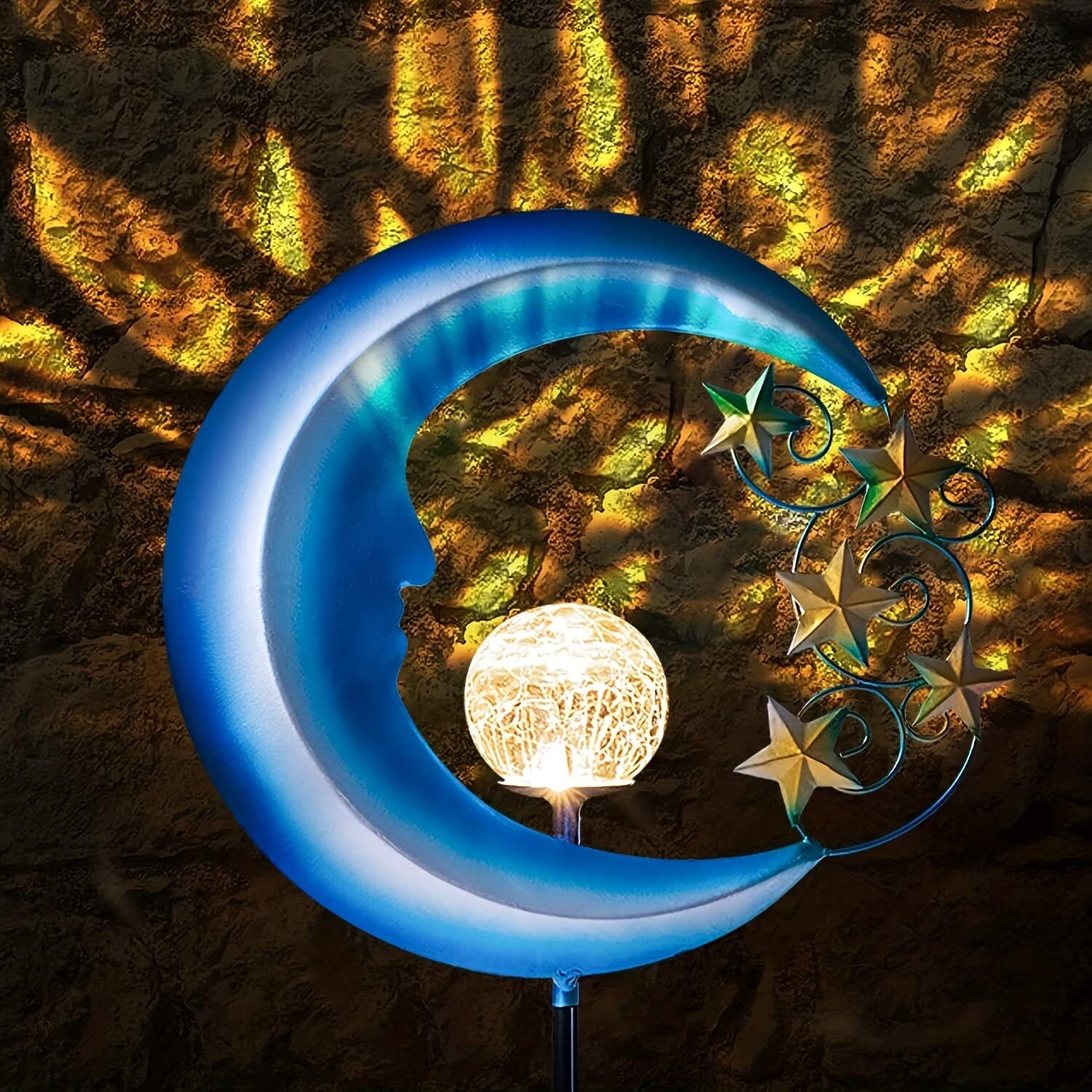 Brighten Up Your Garden with Waterproof Blue Moon Solar LED Lights!