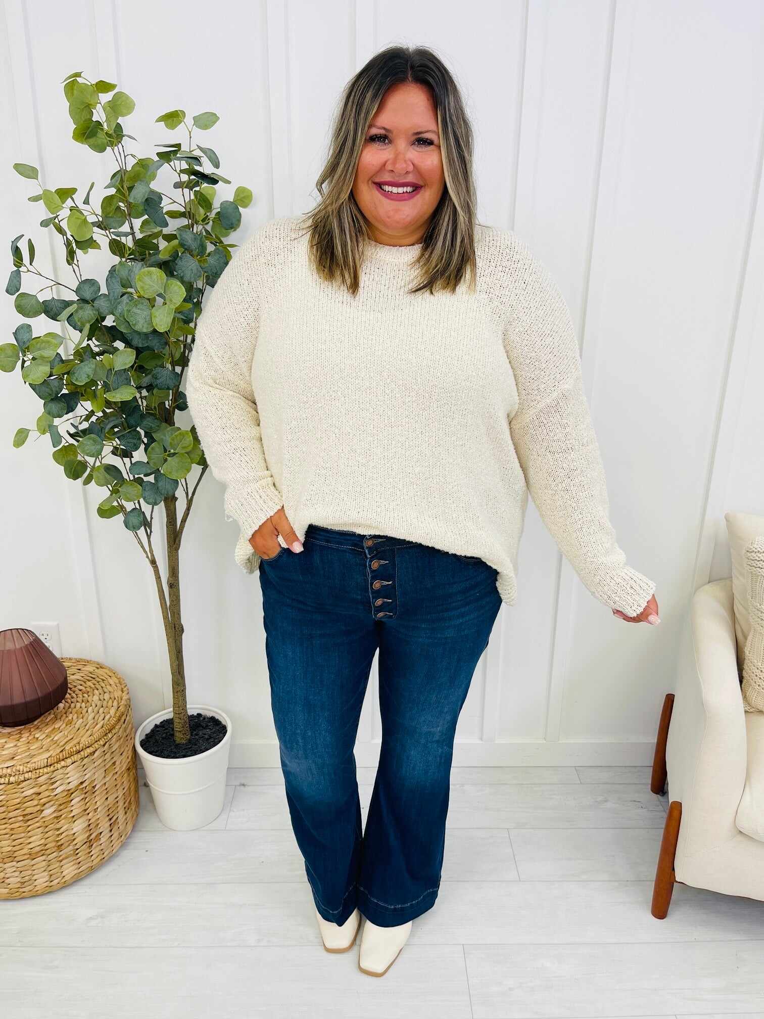 REG/CURVY Flare Affair Button Fly Trouser Flare