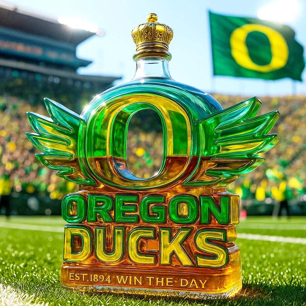 Oregon Ducks Limited Edition Whiskey Bottle