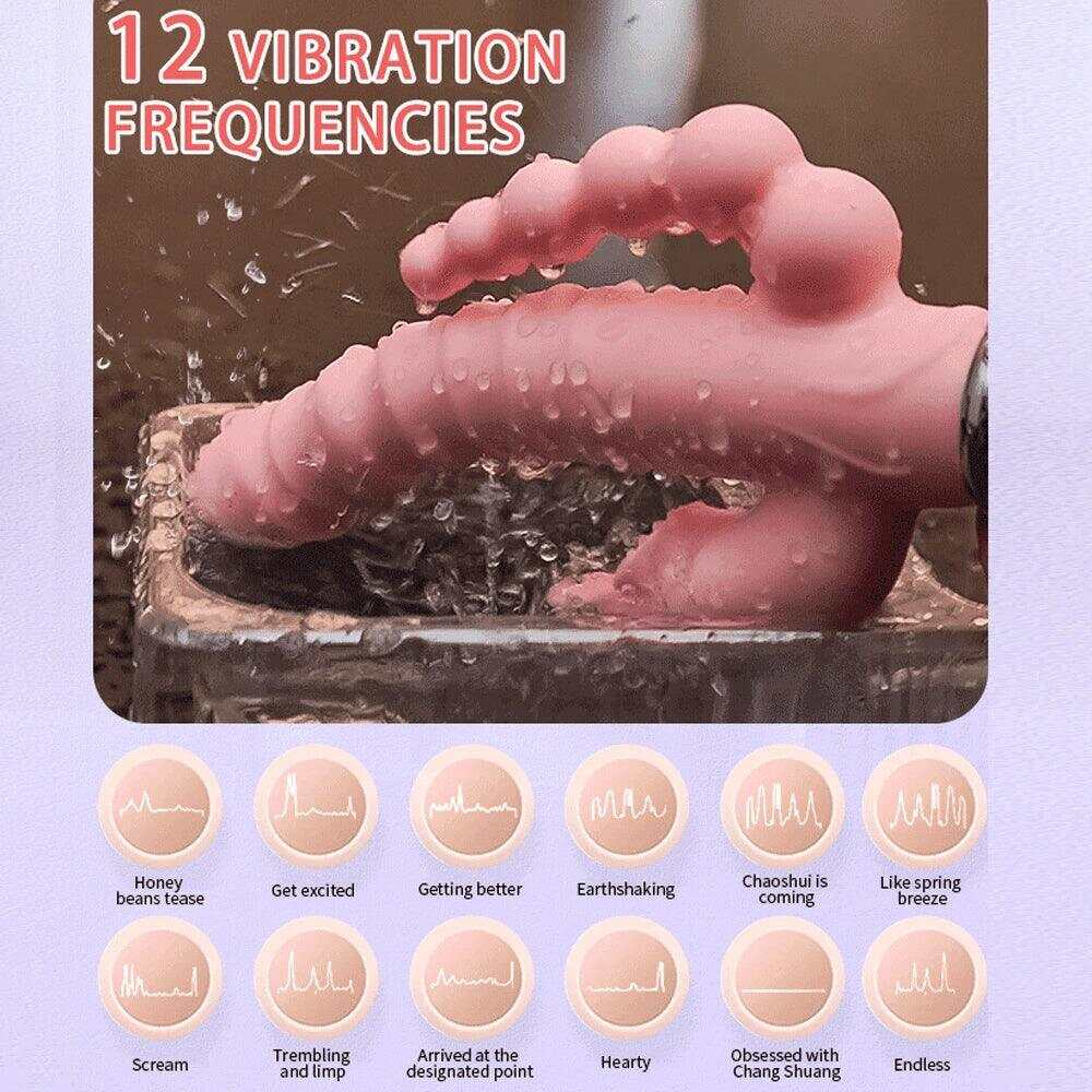 3-in-1 Dildo Vibrator – Tongue Licking, G-Spot & Clit Stimulator