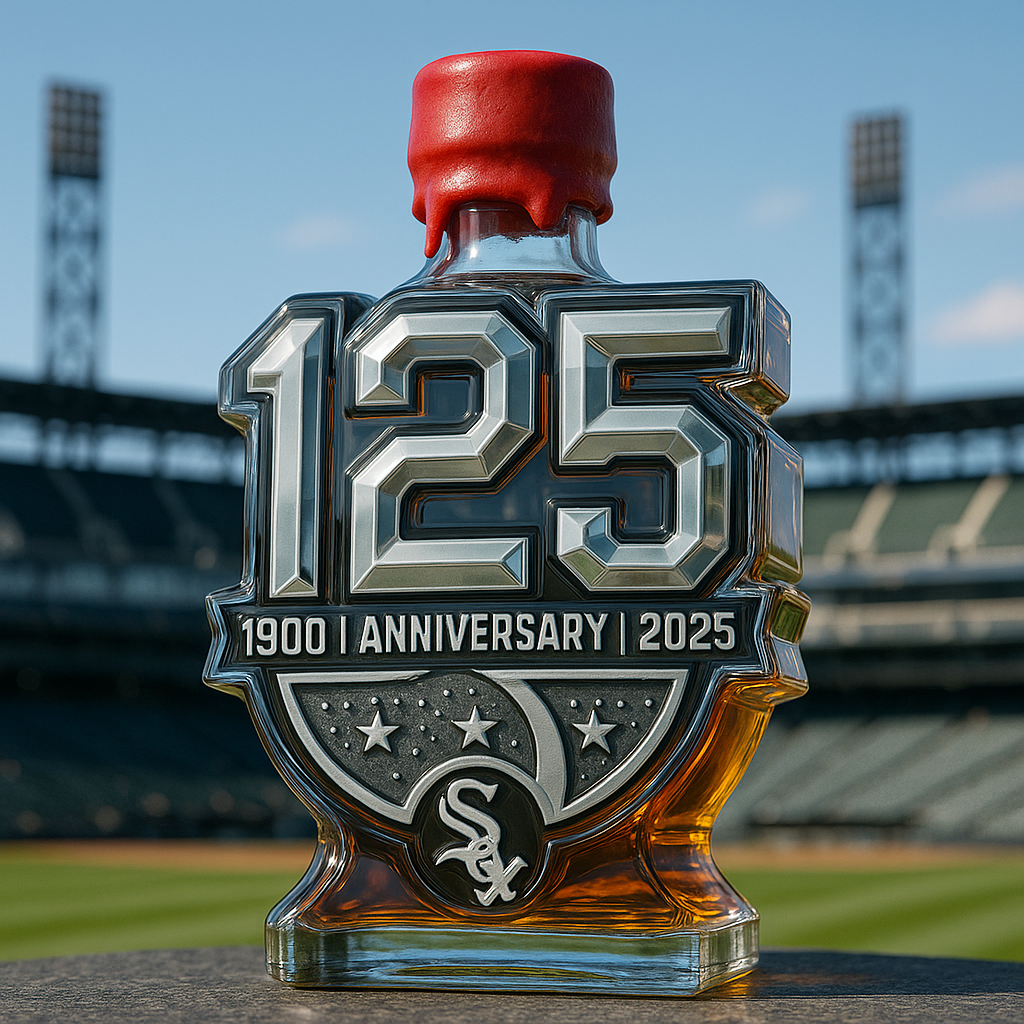 Chicago White Sox 125th Anniversary Whiskey Bottle