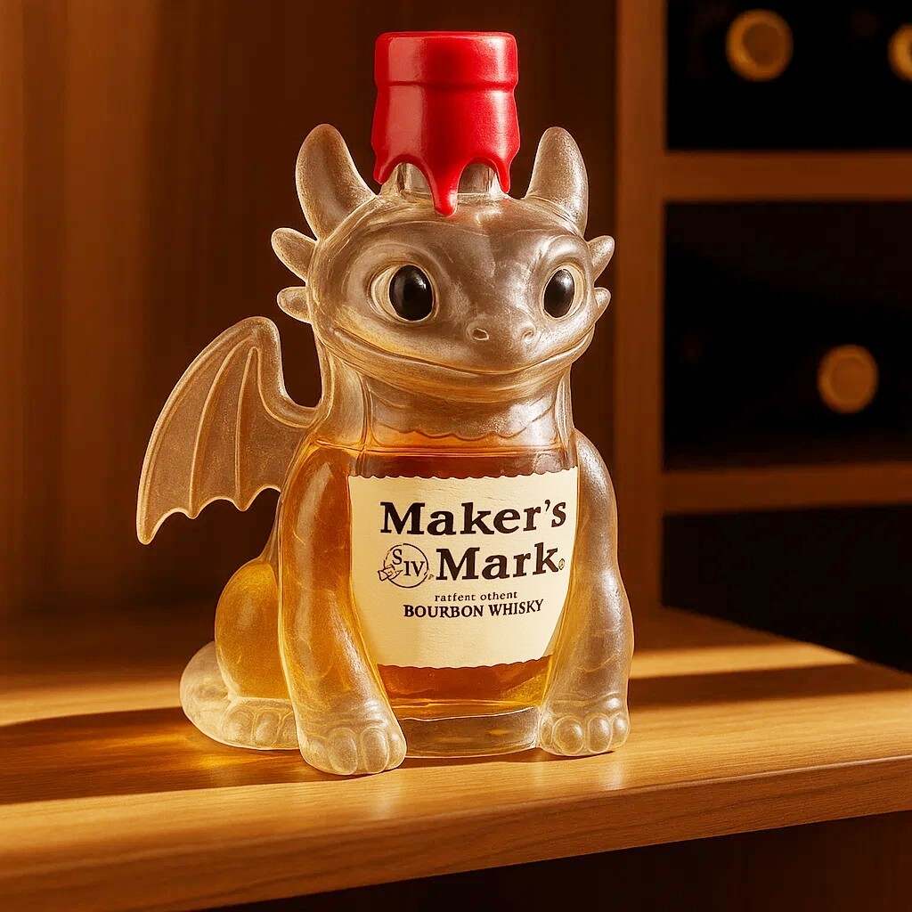 Toothless Night Fury Whiskey Bottle