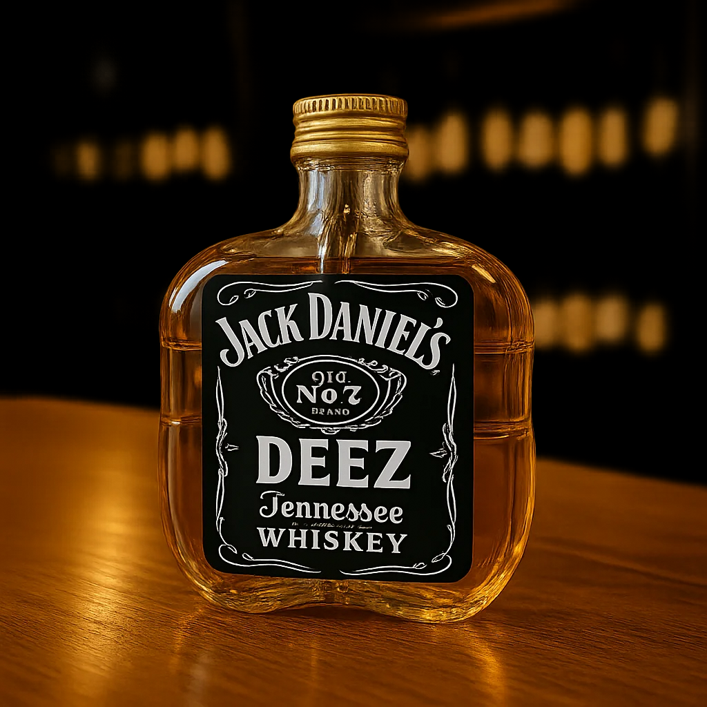 Funny Deez Nuts Whiskey Bottle