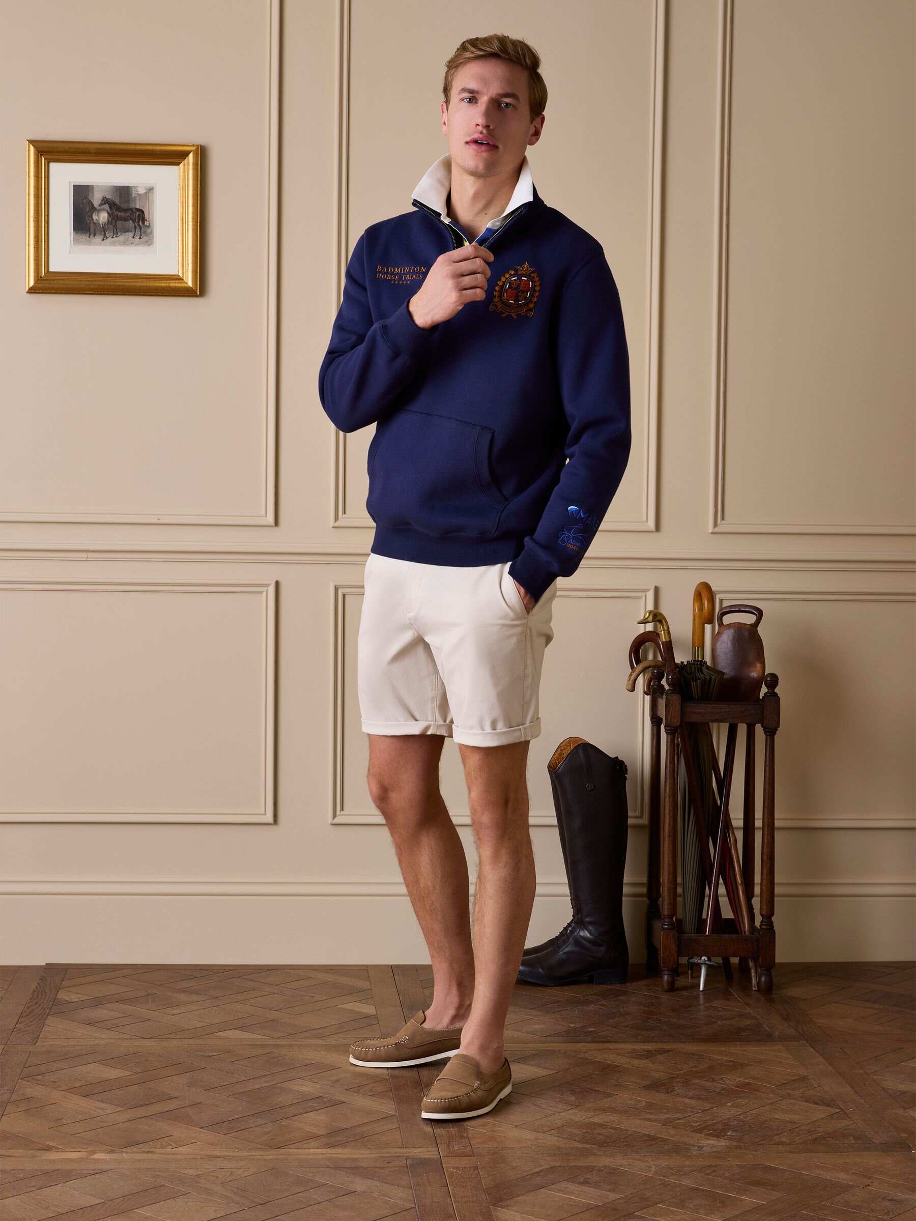 Official Badminton Navy Quarter Zip Sweatshirt
