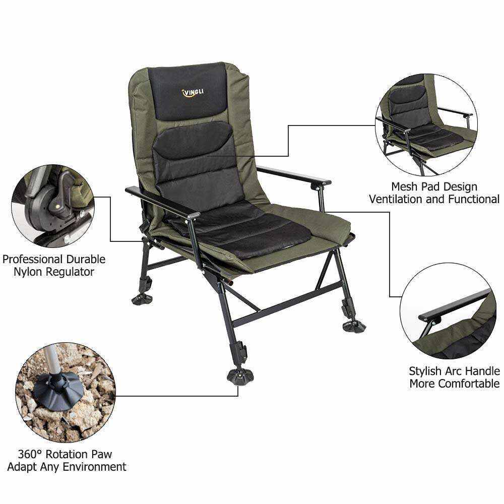 Foldable Adjustable Reclining Fishing Chair