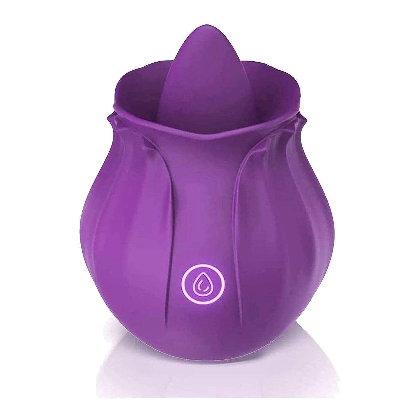 Rose Shape Vagina Sucking Vibrator: Intimate Nipple Sucker with Oral Licking and Clitoris Stimulation - Powerful Sex Toy for Women