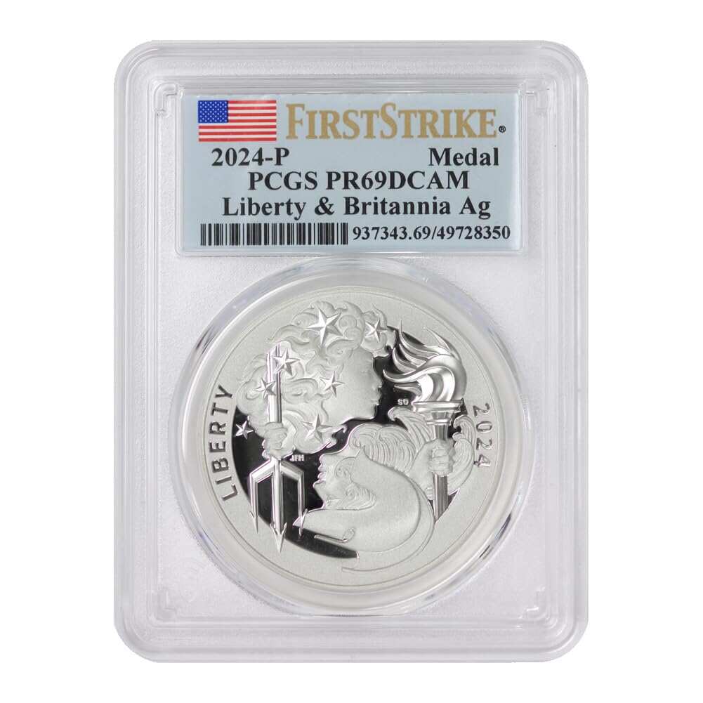 2024-P Proof Liberty & Britannia 1 oz Silver Medal - Limited-time release price