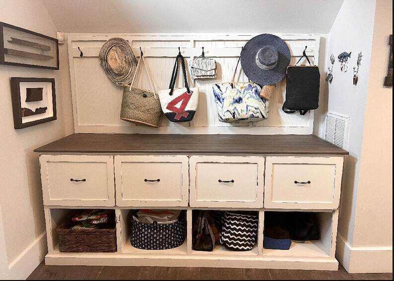 MARKLEY hall tree Mudroom bench storage unit