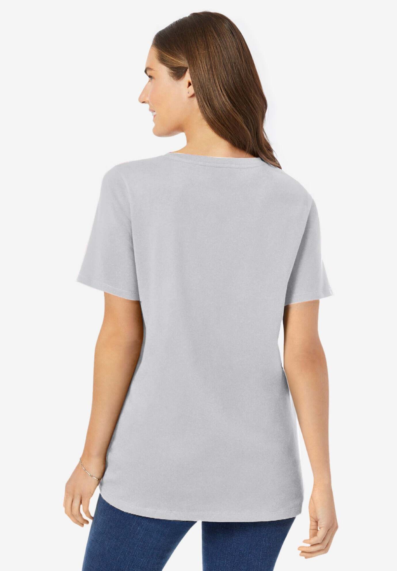 Perfect Short-Sleeve V-Neck Tee