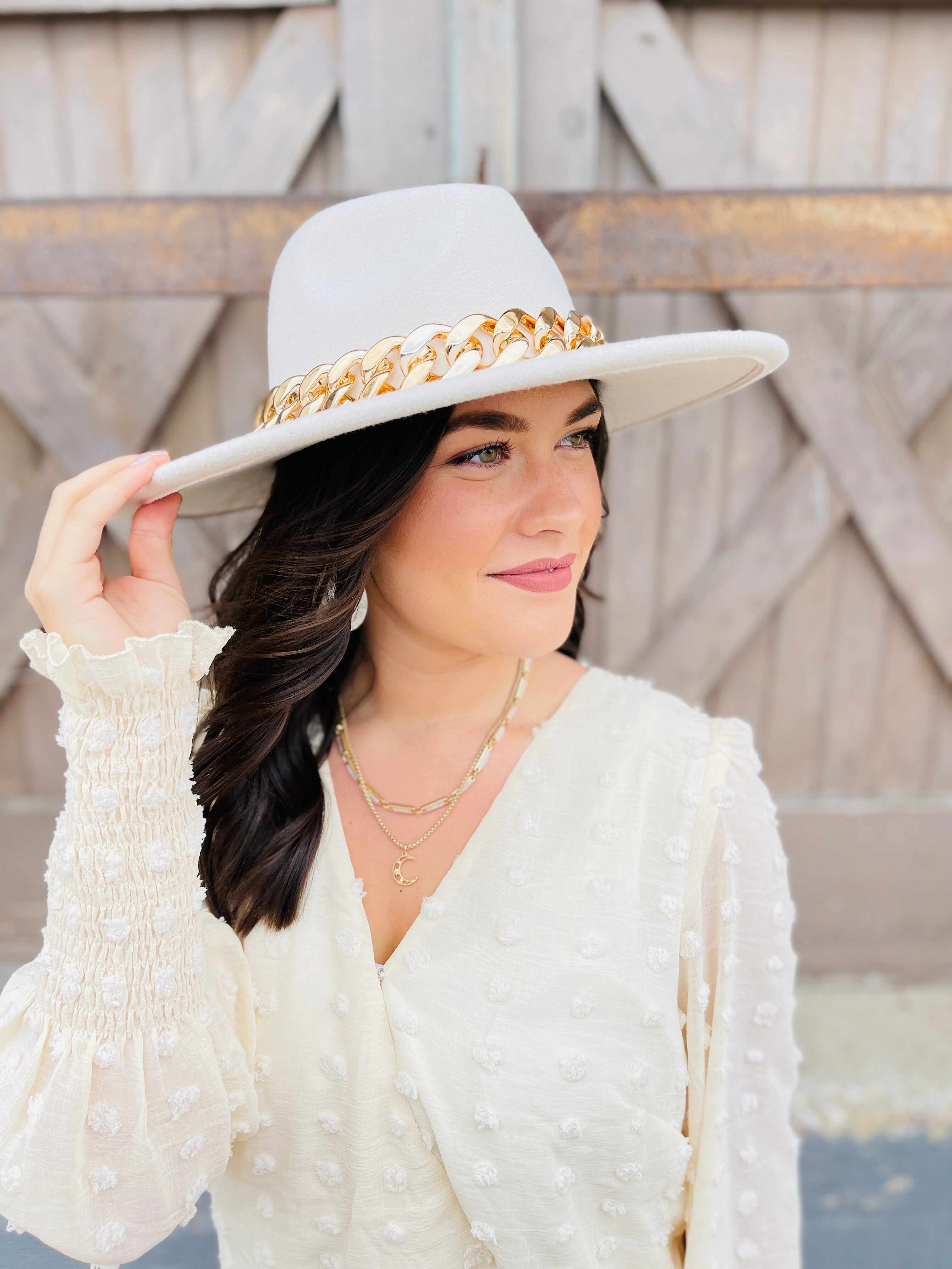Bulky Chain Link Fedora Hat-Multiple Colors!
